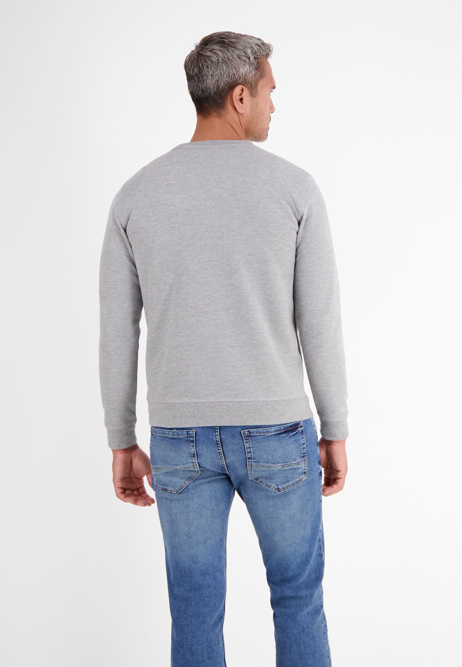 LERROS Sweatshirt Sweatshirt MID Crewneck GREY LERROS MELANGE