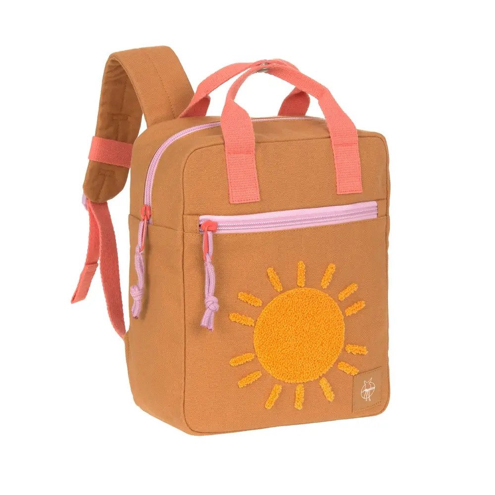 LÄSSIG Kinderrucksack Little One & Me Square Backpack Small caramel