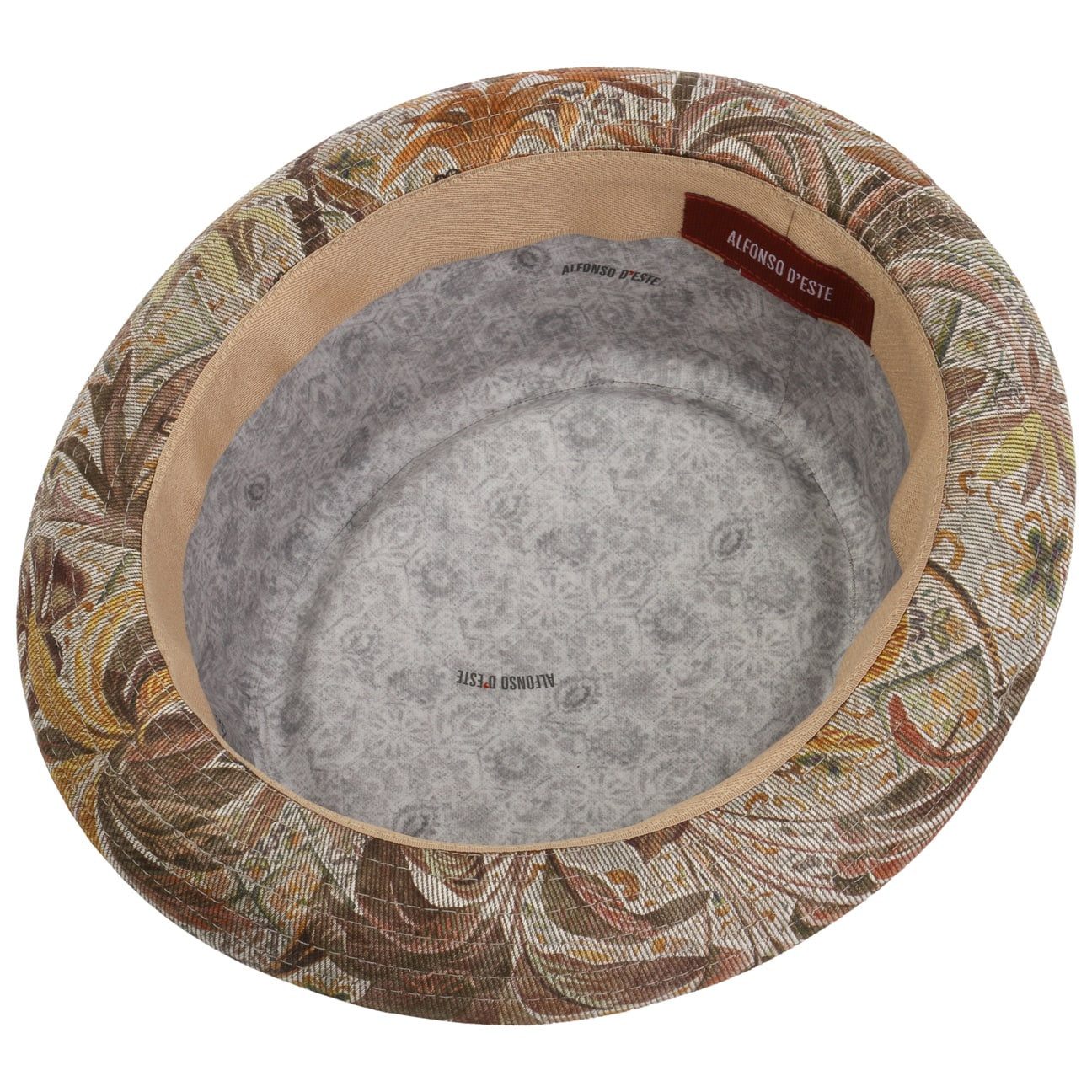 Alfonso D´Este Fedora (1-St) Porkpie mit Futter, Made in Italy