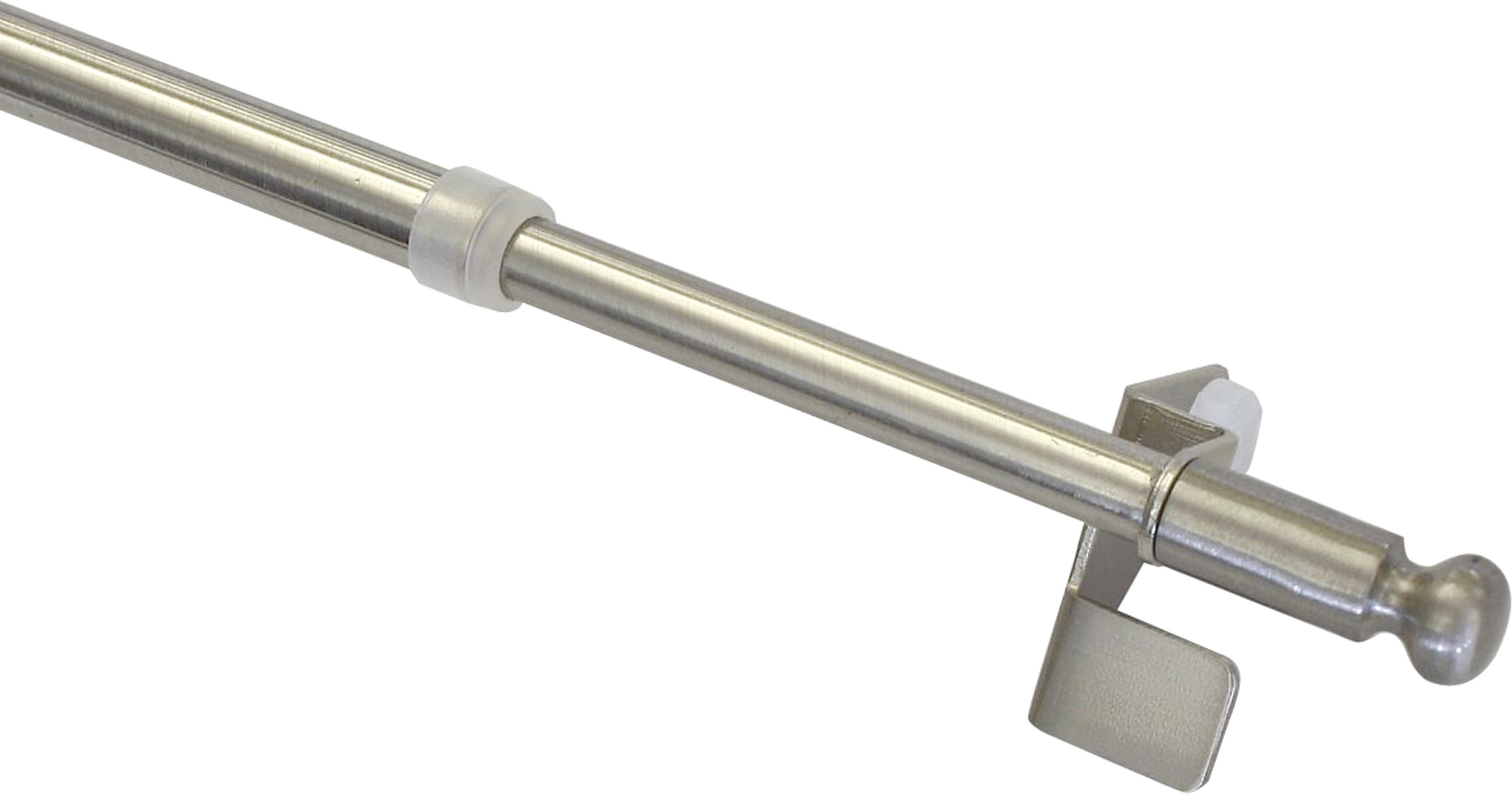GARDINIA Scheibenstange Klemmstange Filigrano Kugel, Ø 10 mm, ausziehbar, ohne Bohren, geklemmt, Serie Press&Go