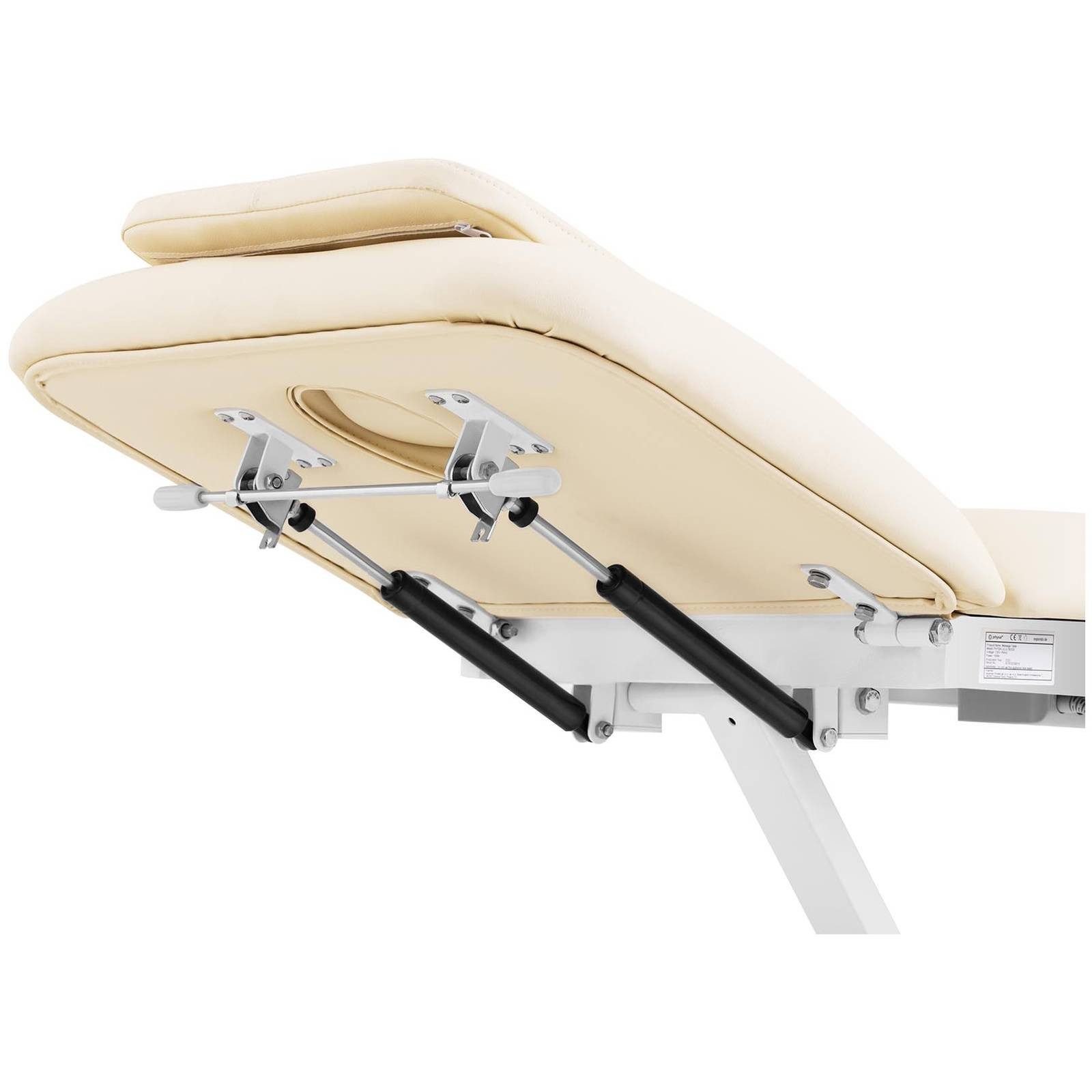 Physa Massageliege elektrisch Massagebank Therapieliege 200 kg Beige Fußpedal Räder, Beige