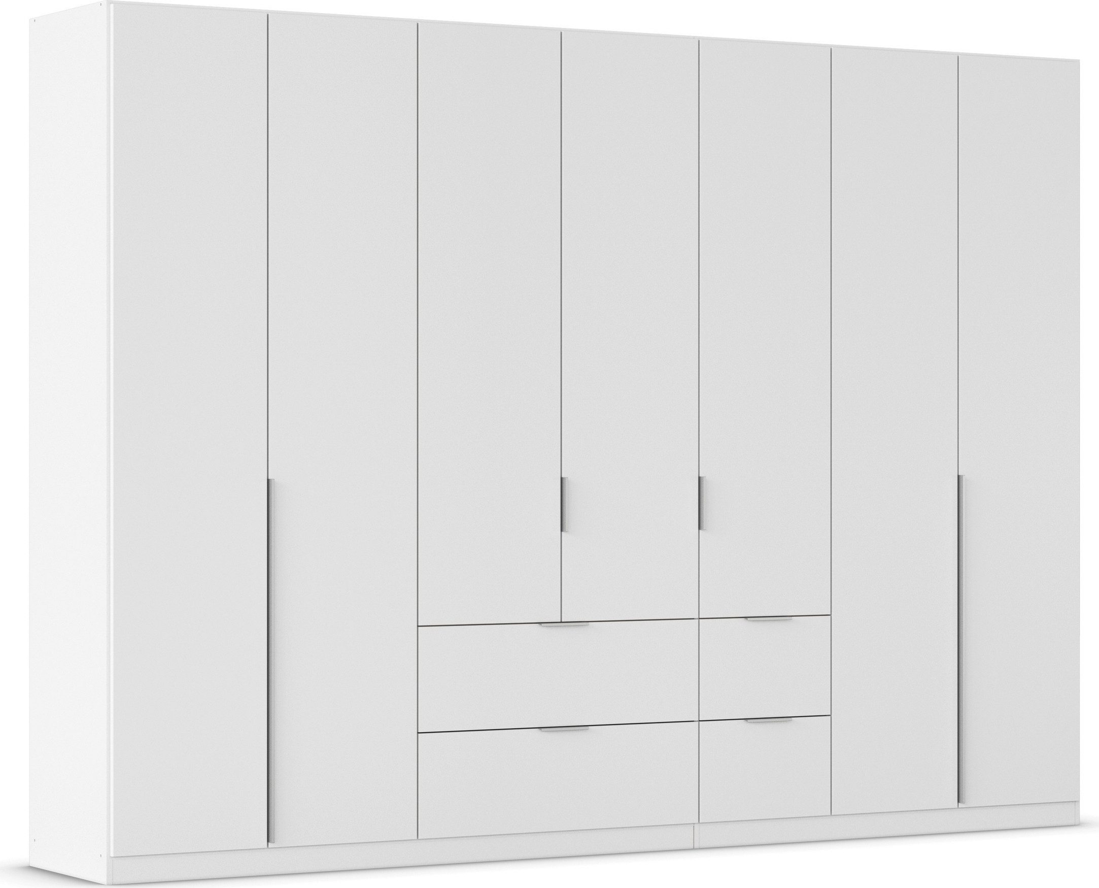 OTTO home Drehtürenschrank Kleiderschrank Schrank Garderobe AGORDO mit Dekor- oder Hochglanzfront (in zwei Griff-Farben, Breite 315 cm) mit Außenschubkästen, Serie in 7 Breiten und 2 Höhen MADE IN GERMANY
