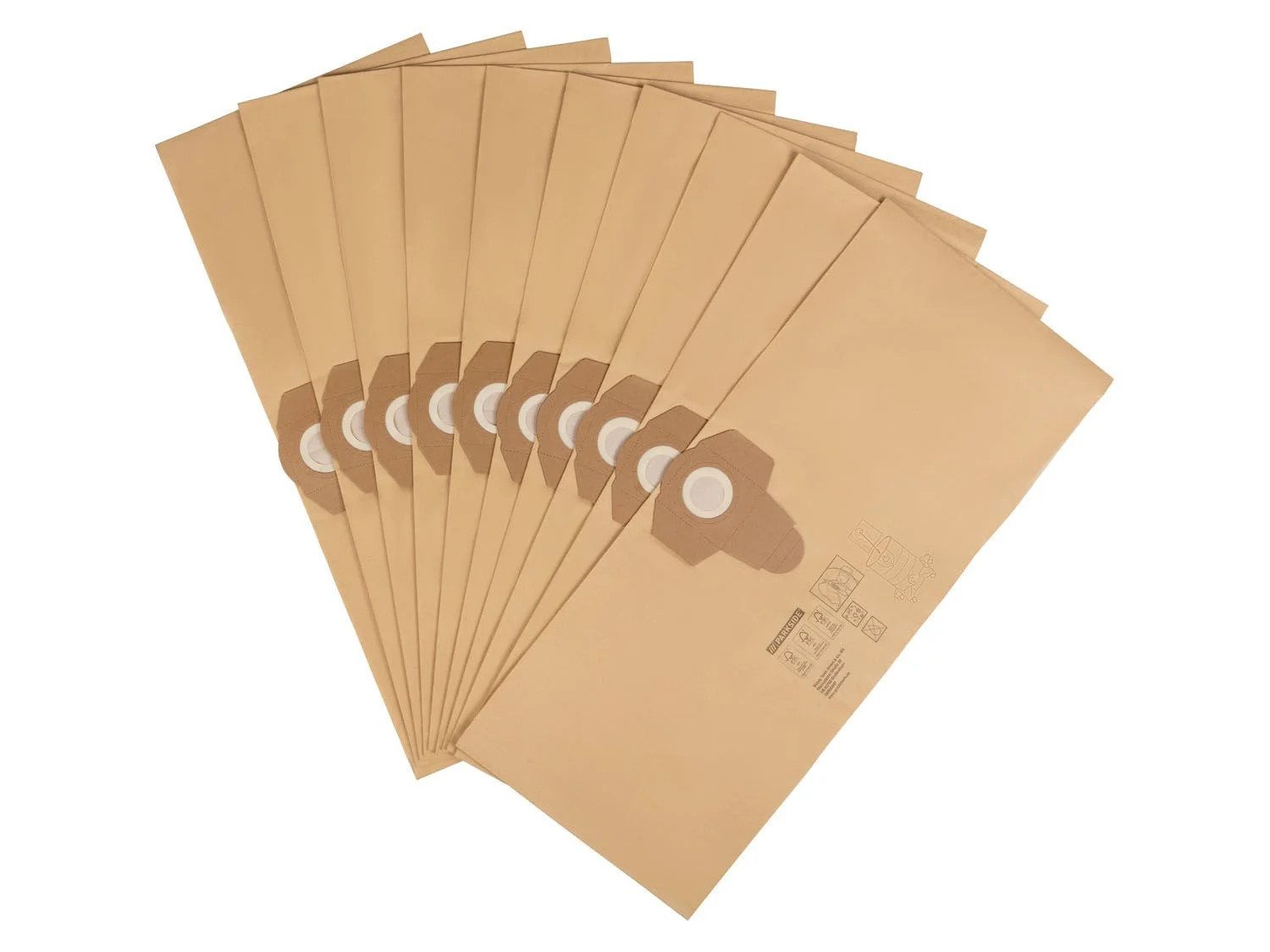 Parkside Staubsaugerbeutel Filtertüten PFT 20 A1 für Industrie Nass / Trockensauger 12 Stk
