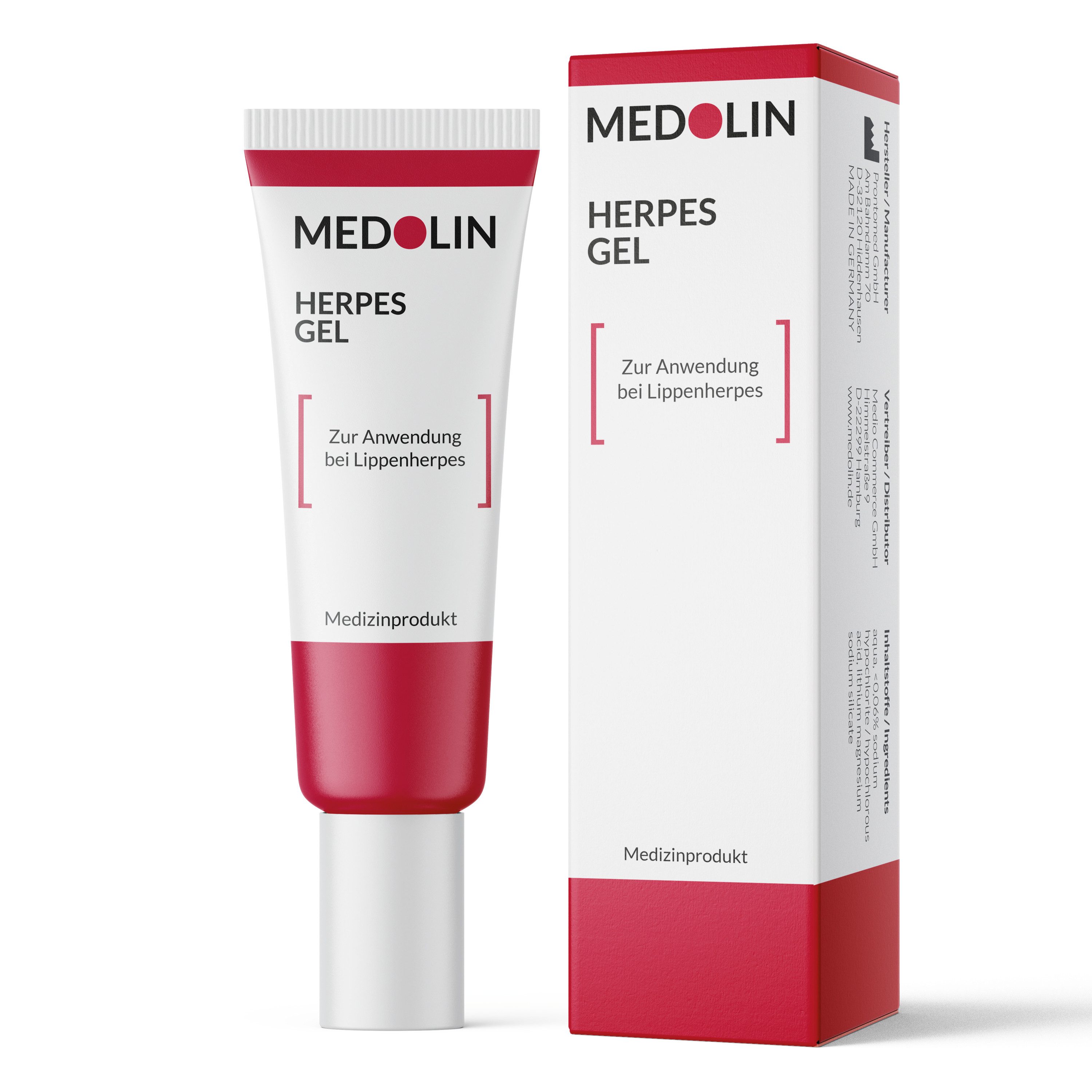 Medolin Lippencreme Herpesgel - Effektive Herpes Creme zur Linderung von Lippenherpes, 1-tlg.