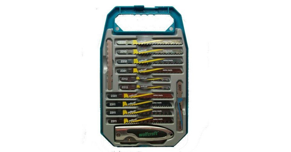 Wolfcraft Stichsägeblatt Wolfcraft Stichsägeblätter-Set mit Taschenmesser