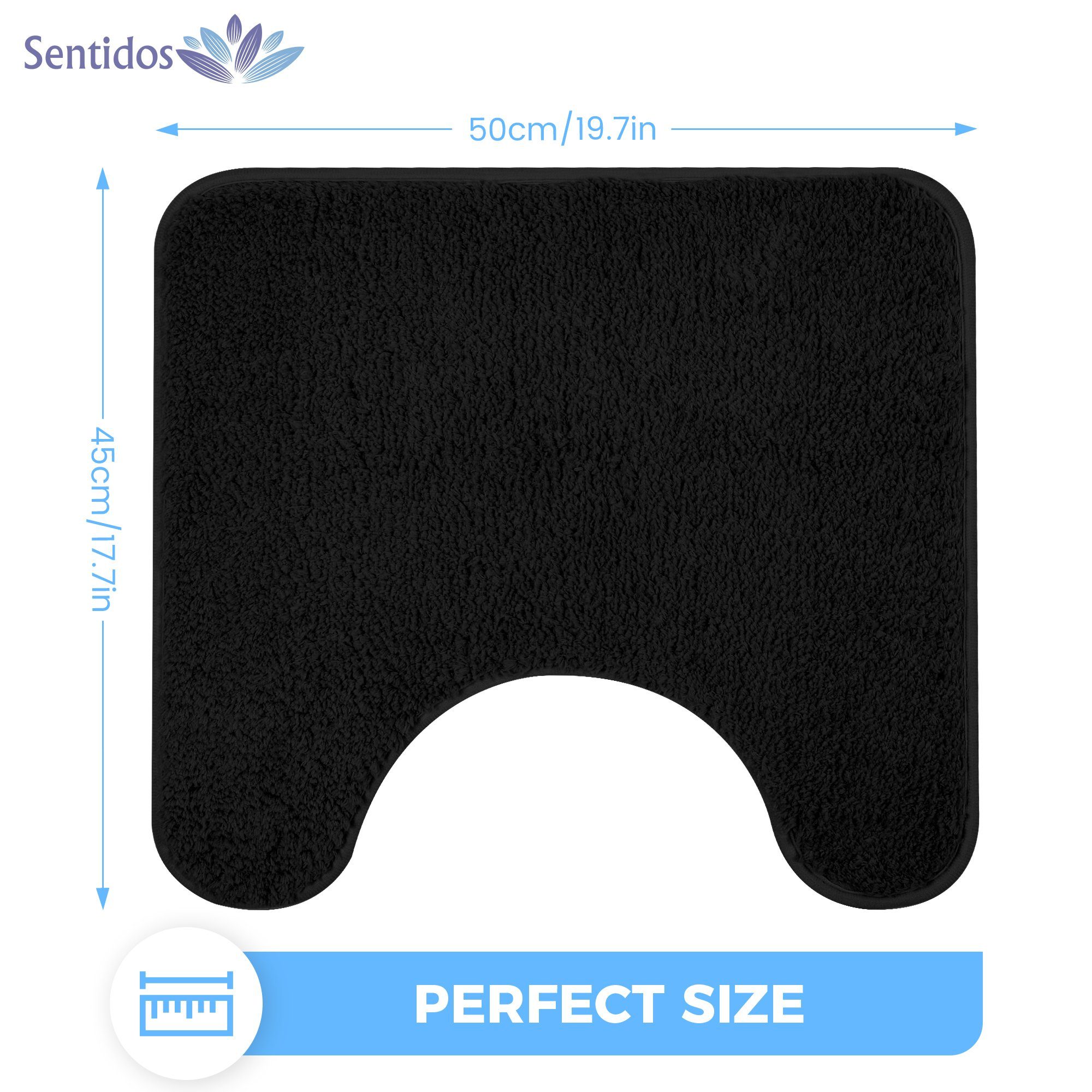 Sentidos Badematte badteppich rutschfest Eleganter Badezimmerteppich, günstig online kaufen