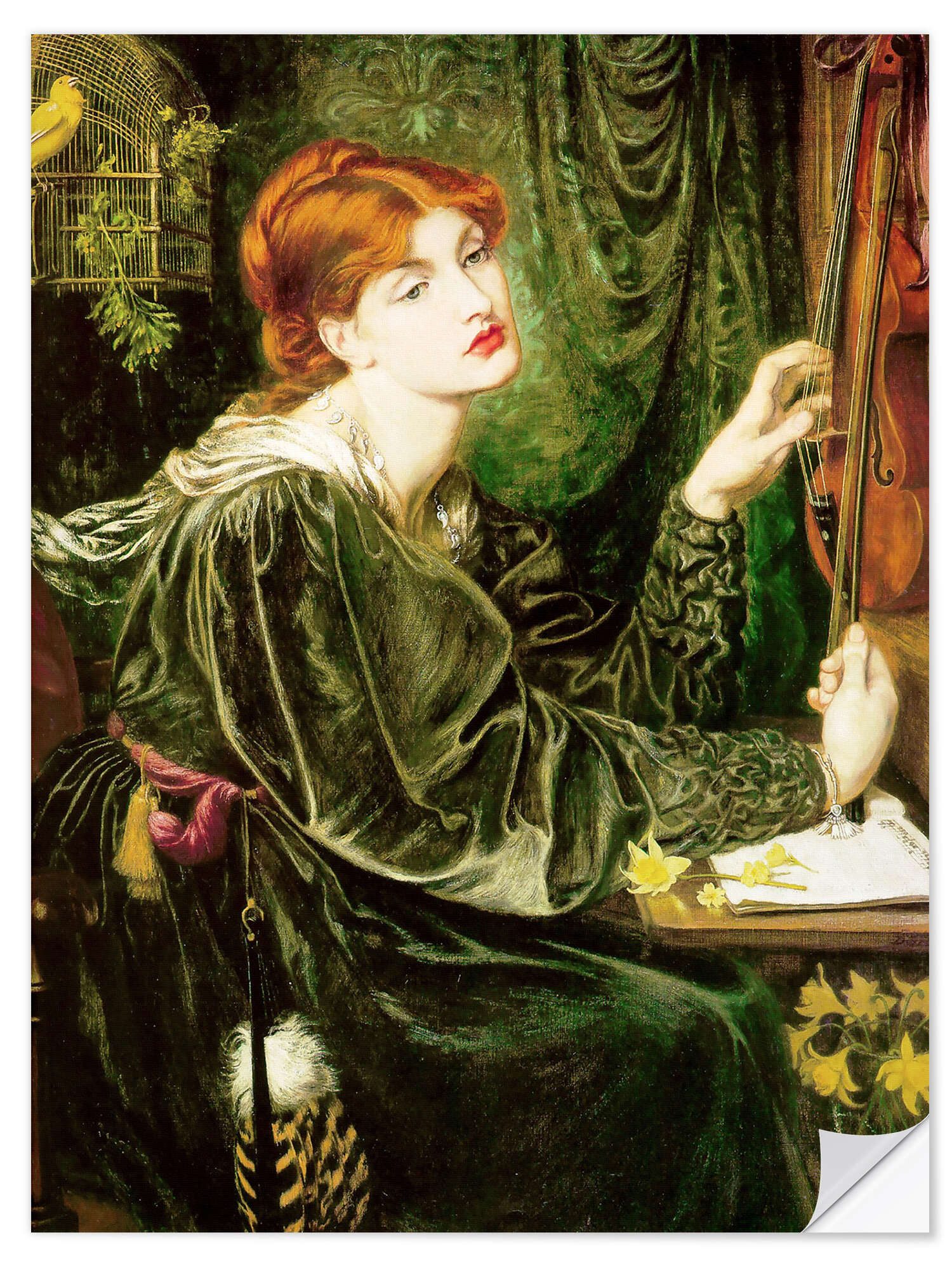 Posterlounge Wandbild Veronica Veronese, Dante Charles Gabriel Rossetti, erhältlich als Poster, Leinwandbild, Wandsticker oder Acrylglasbild