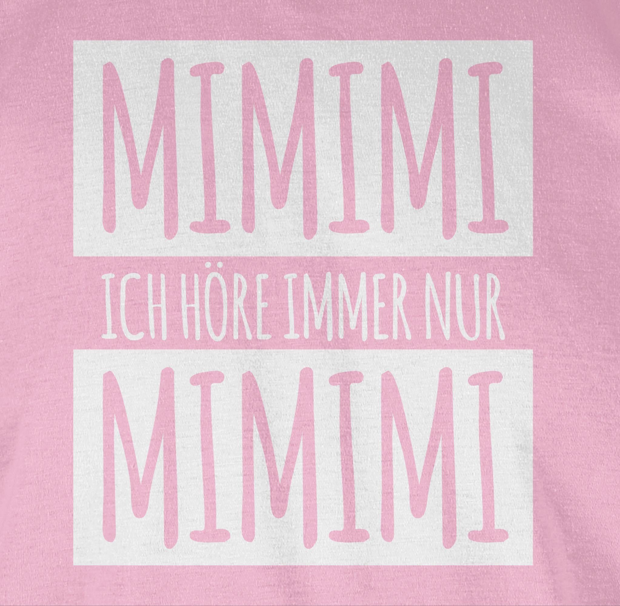 Damen Shirts Shirtracer T-Shirt Ich höre immer nur Mimimi Weiss - Sprüche Statement mit Spruch - Damen Premium T-Shirt (1-tlg) S