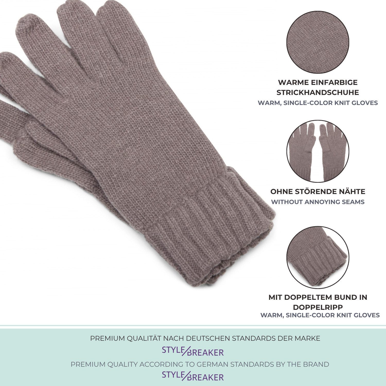 styleBREAKER Strickhandschuhe Klassische Strick Handschuhe (1-St)