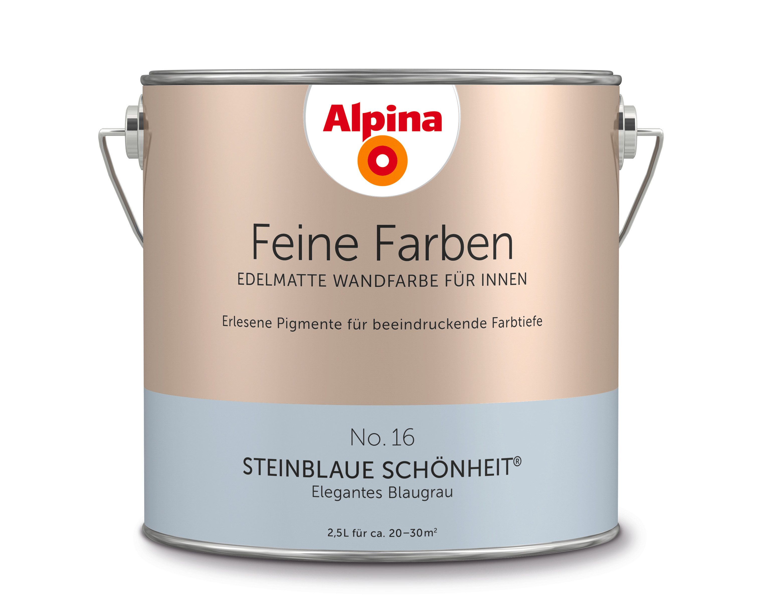 Alpina Wandfarbe Alpina Feine Farben edelmatt 2,5 Liter - Farbfamilie Blau