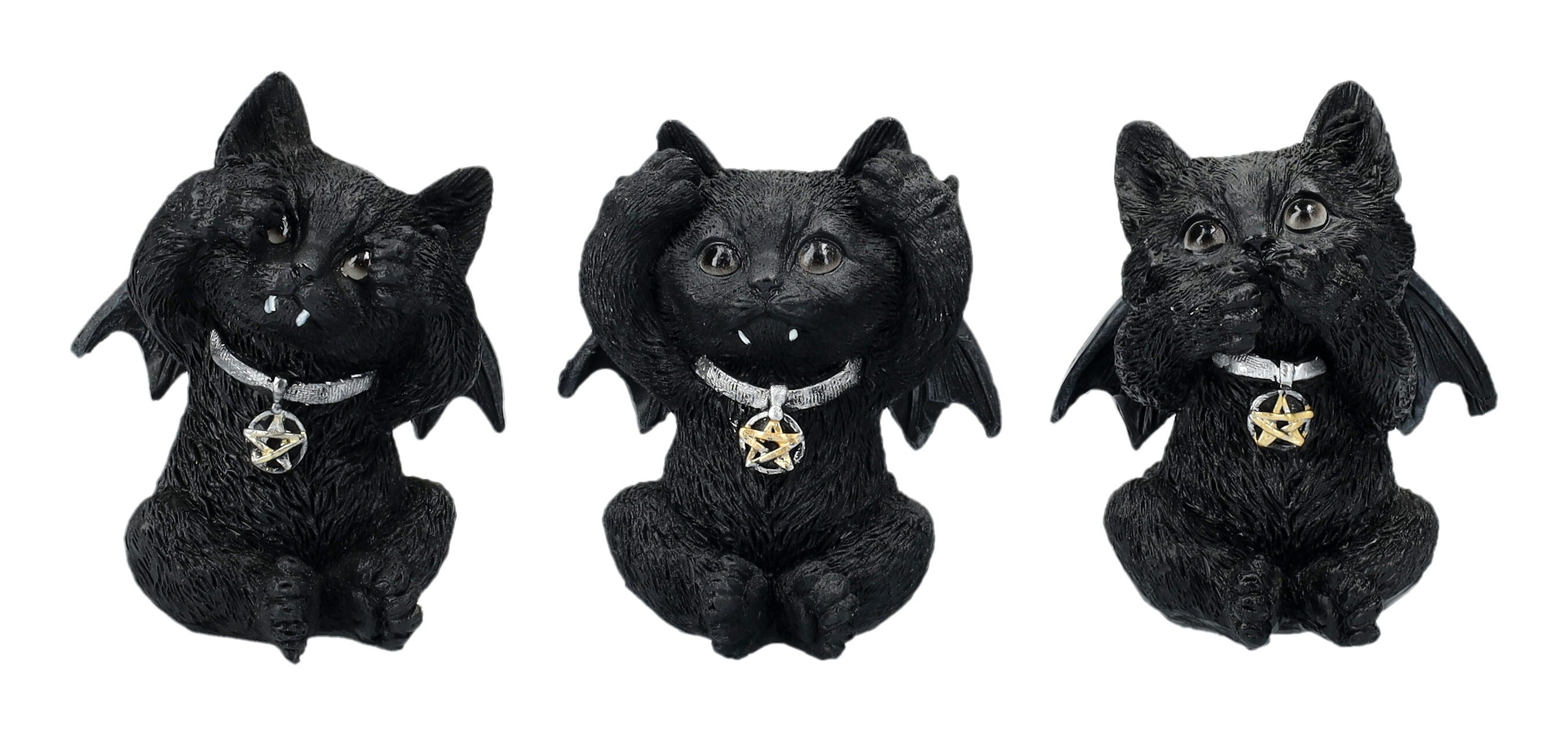 Figuren Shop GmbH Fantasy-Figur Vampir-Katzenfiguren - Nichts Böses - Fantasy Gothic Katze Figur
