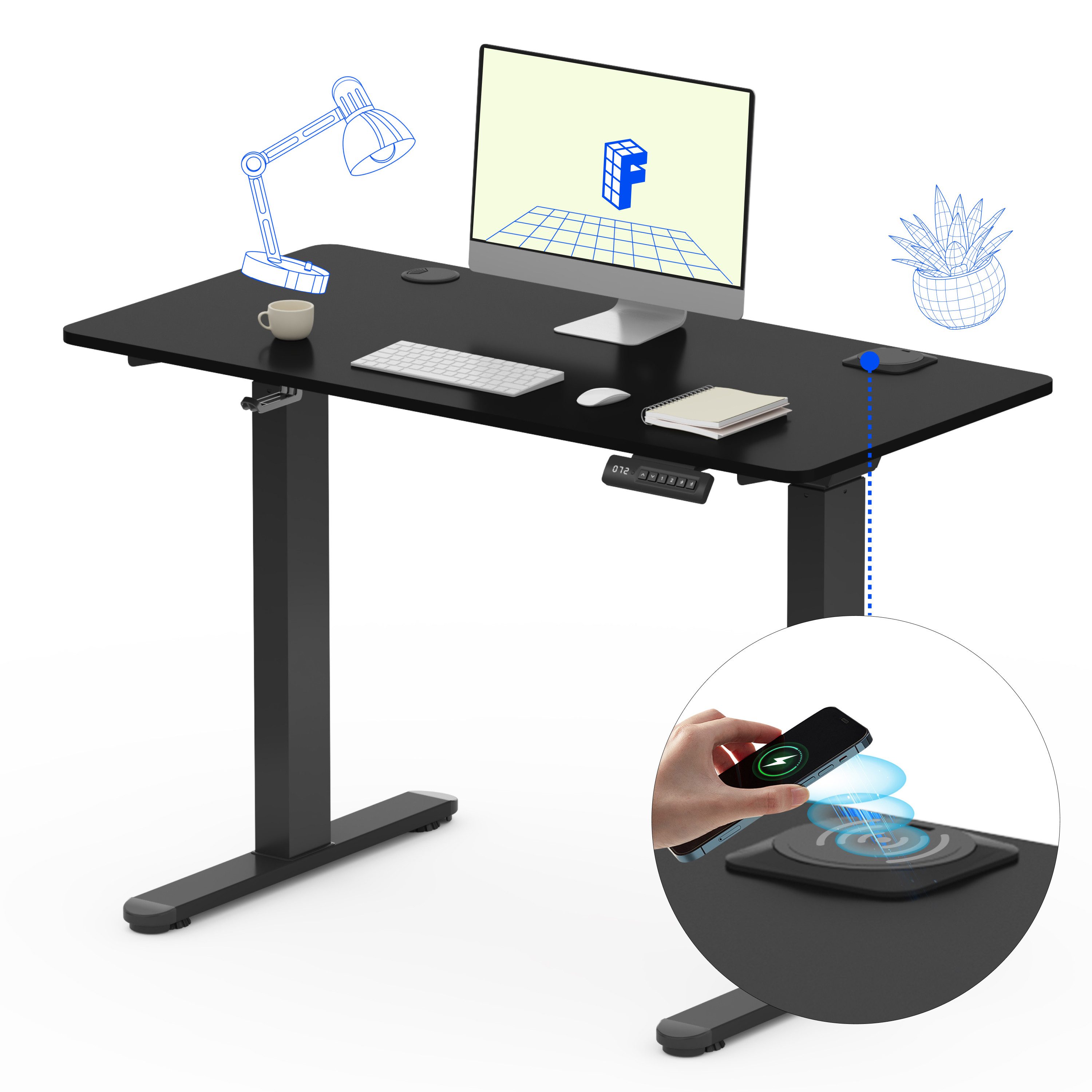 FLEXISPOT Schreibtisch Sitz-Steh-Tisch mit Memory-Funktionen (inklusive kab günstig online kaufen