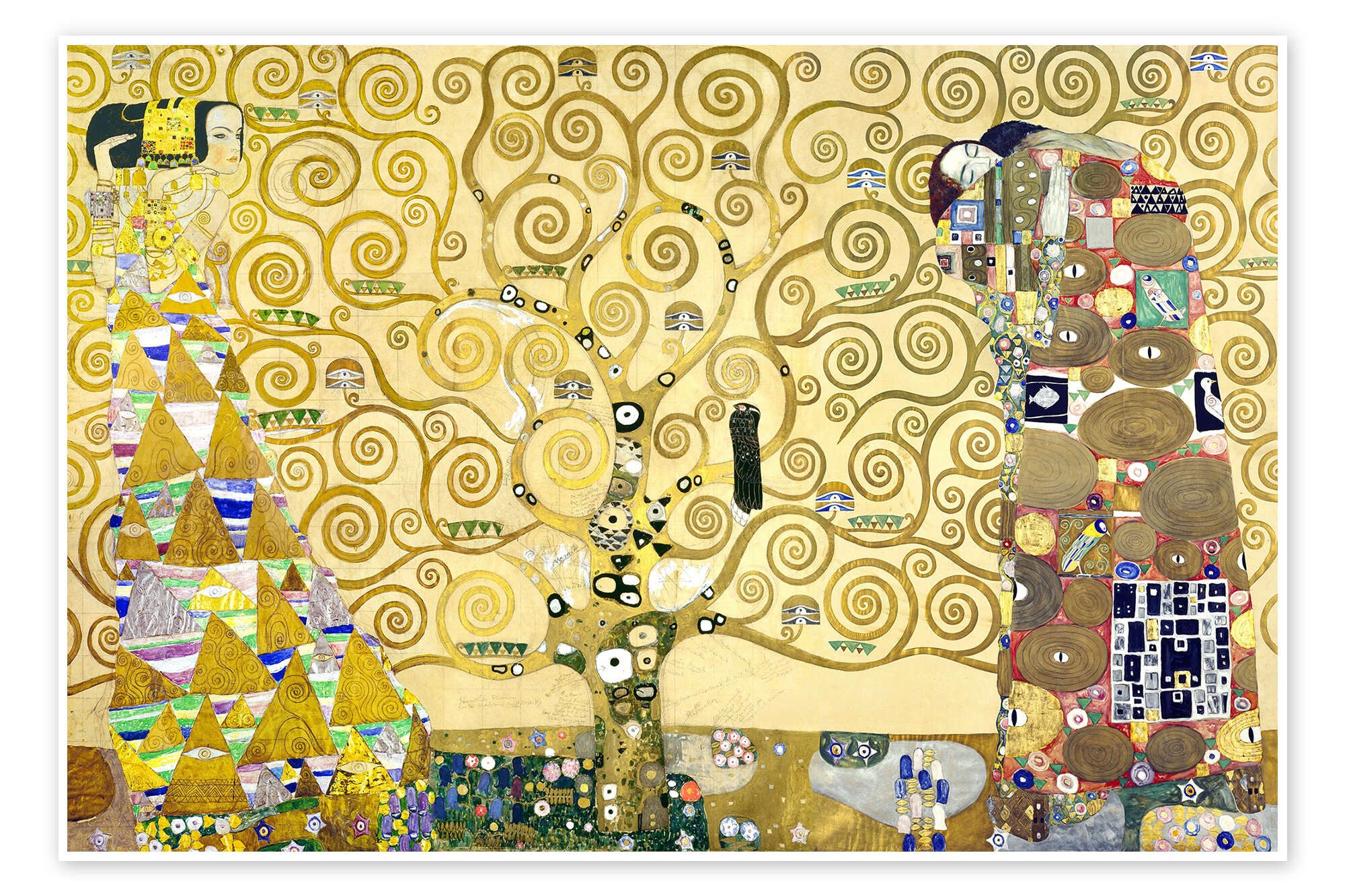 Posterlounge Wandbild Entwurf für den Stoclet-Fries, Gustav Klimt, erhältlich als Плакат, Leinwandbild, Wandsticker oder Acrylglasbild