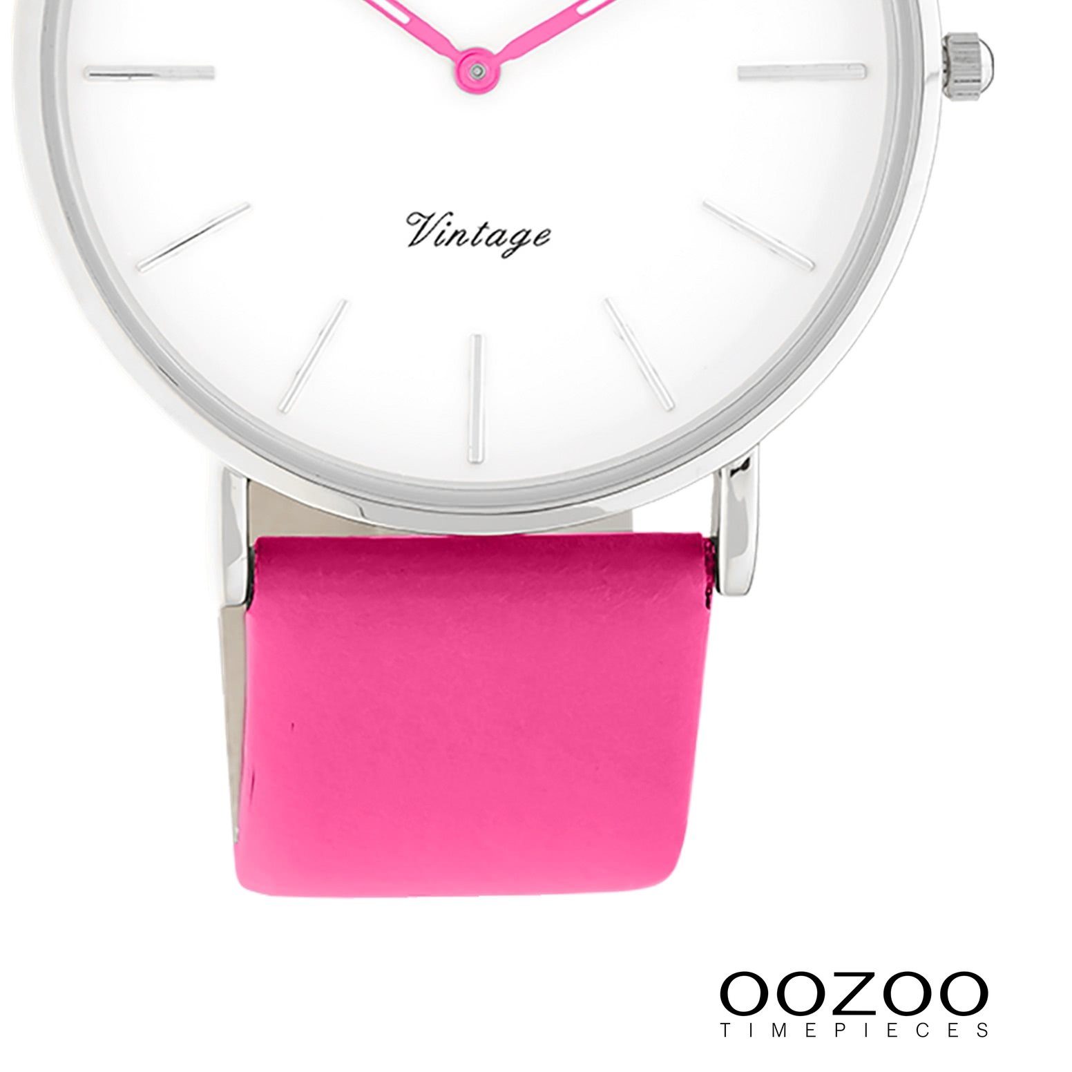 Lederarmband, Oozoo Fashion-Style Armbanduhr Vintage OOZOO Quarzuhr Series, (ca. groß Damenuhr 40mm) Damen rund,