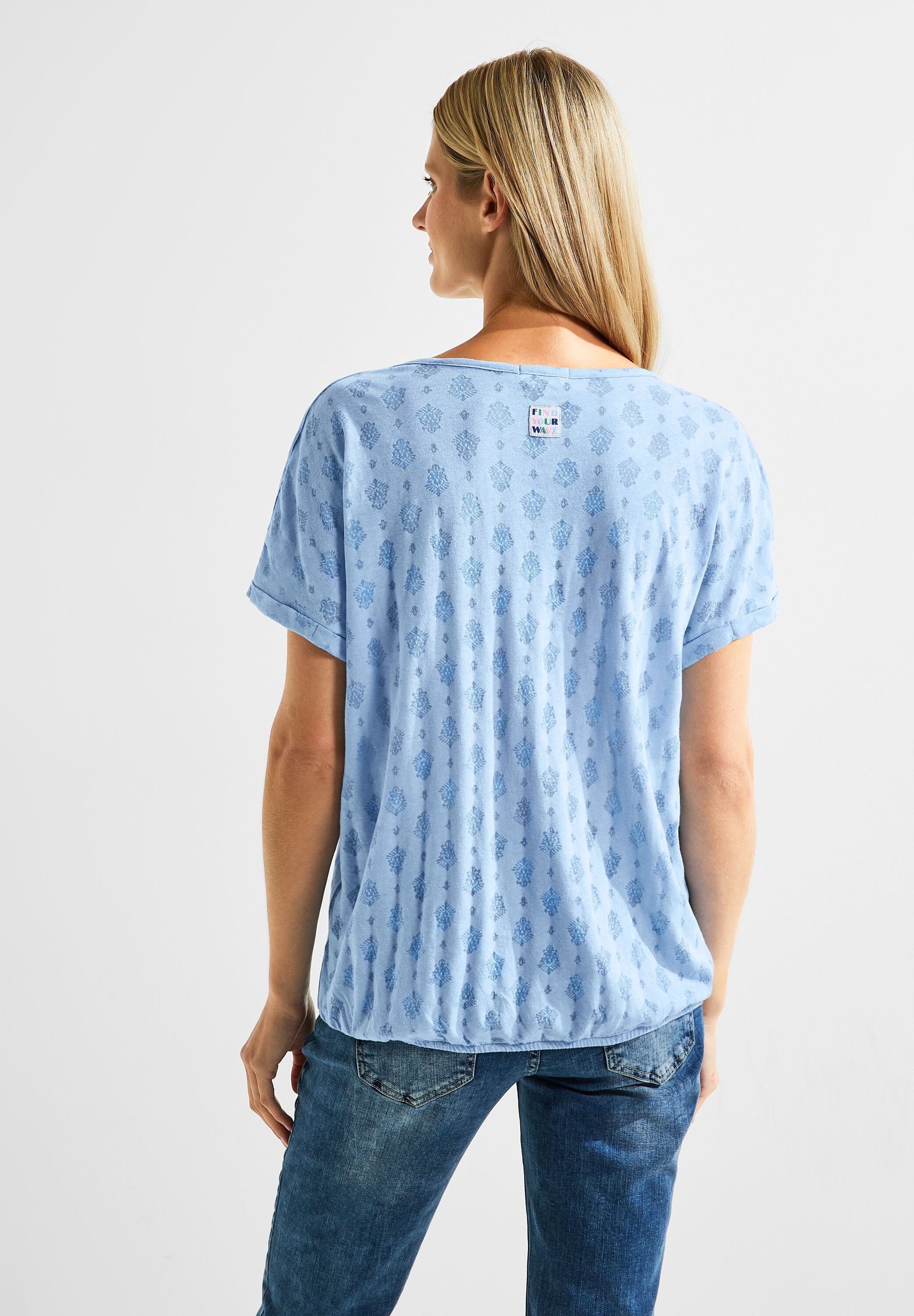 Cecil in T-Shirt blue tranquil Unifarbe