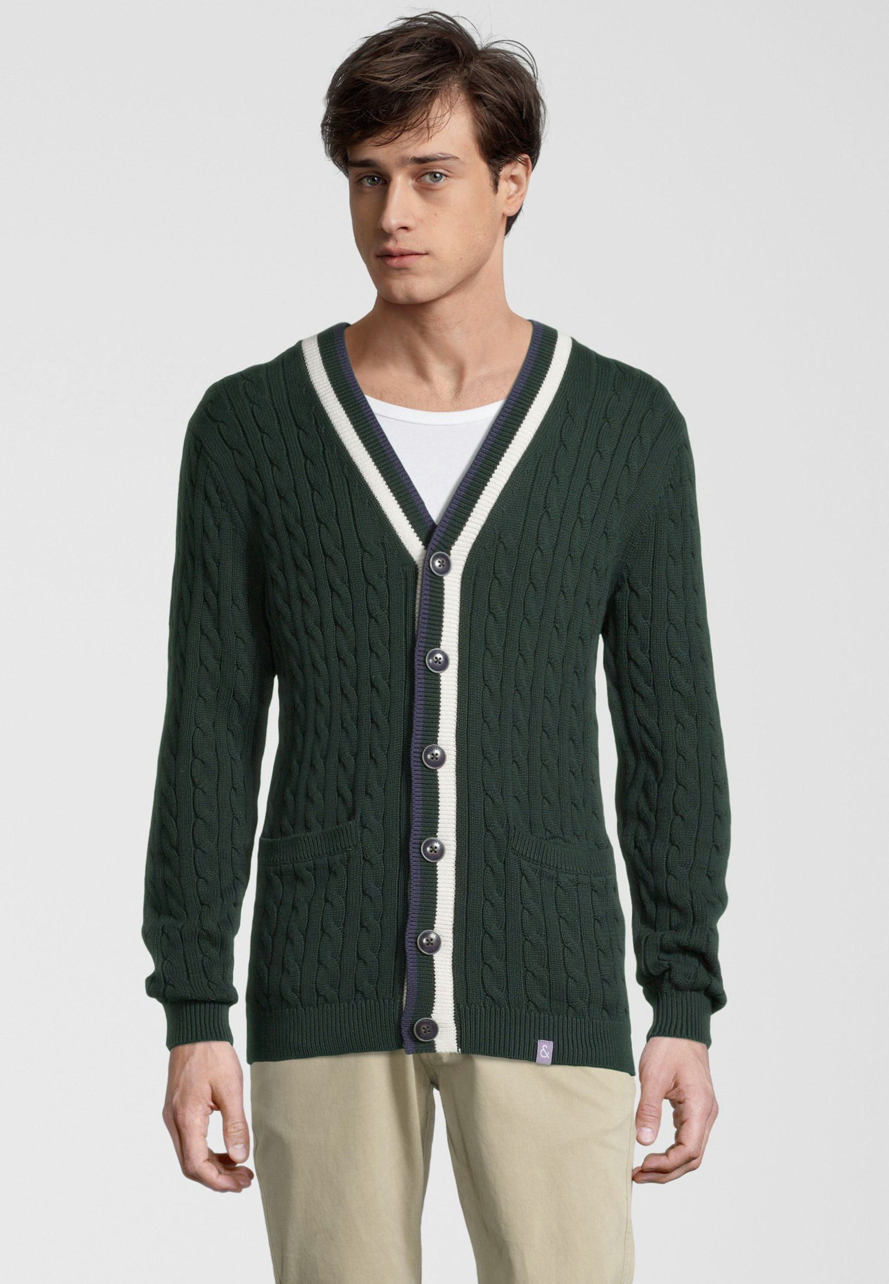 colours & sons Strickpullover »Zopfmuster«