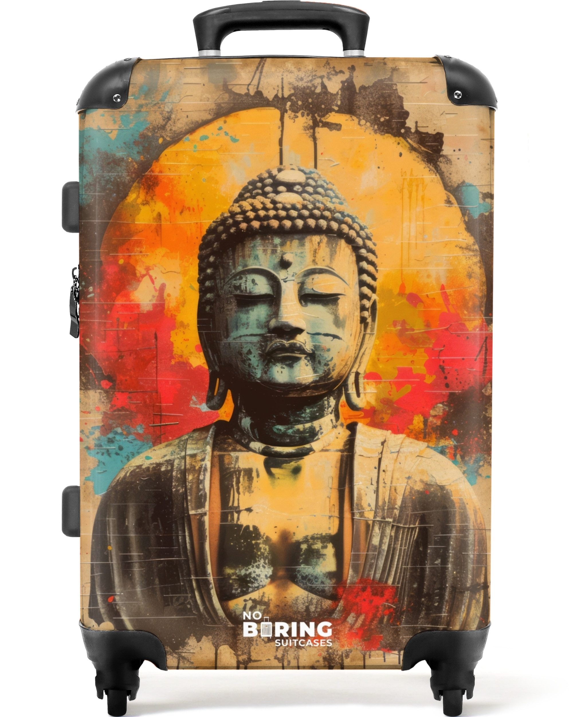 NoBoringSuitcases.com© Hartschalen-Trolley Buddha als Straßenkunstwerk 67 günstig online kaufen