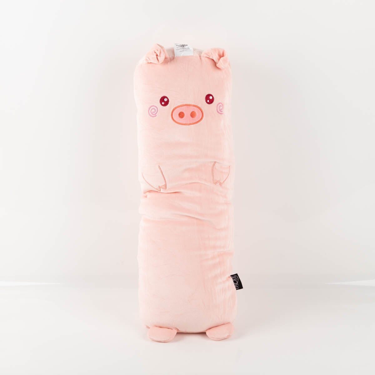SCHÖNER LEBEN. Fellkissen Kissen Spandex Super Soft Plüsch Cuddle Pig rosa 60cm
