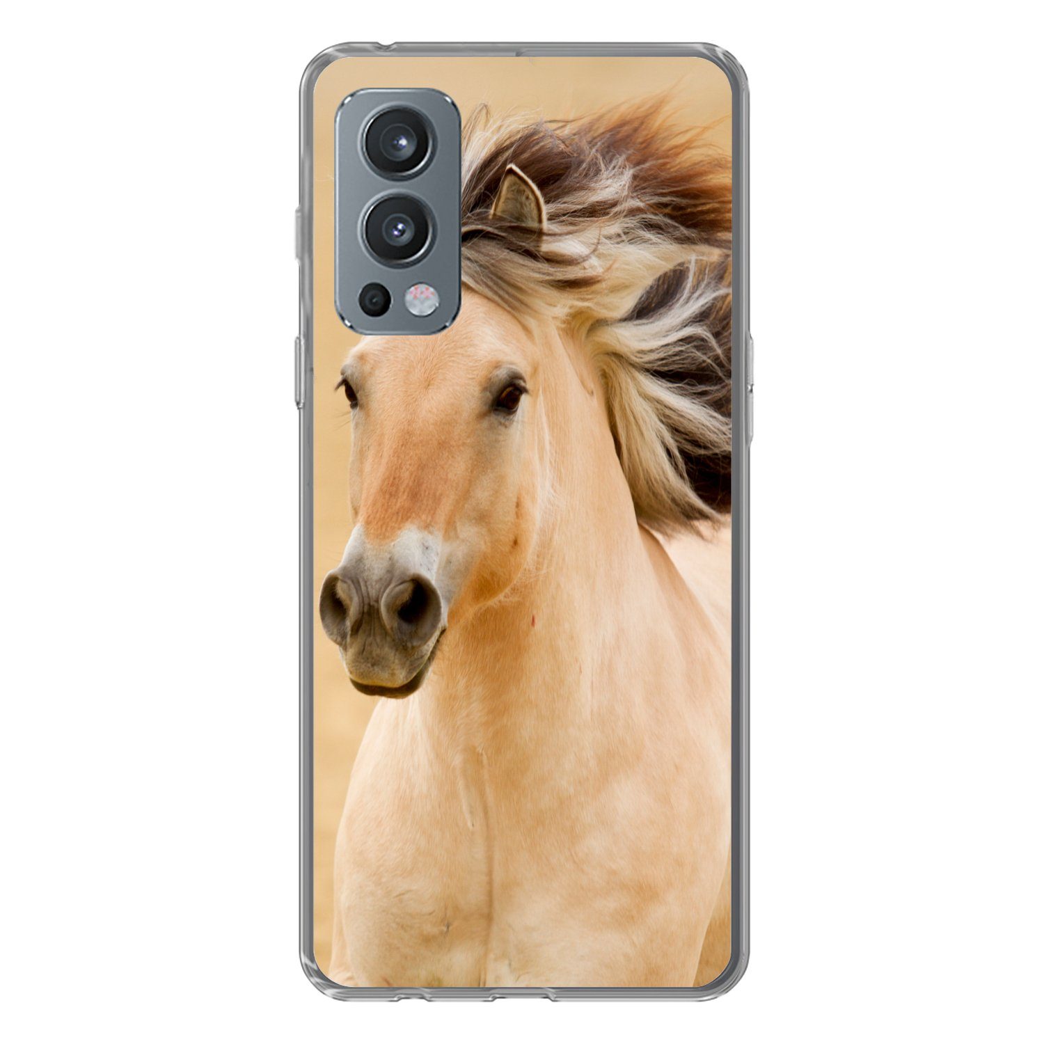 MuchoWow Handyhülle für OnePlus Nord 2 5G Pferde - Tiere - Mähne - Porträt, Phone Case, Silikon, Schutzhülle Dünn