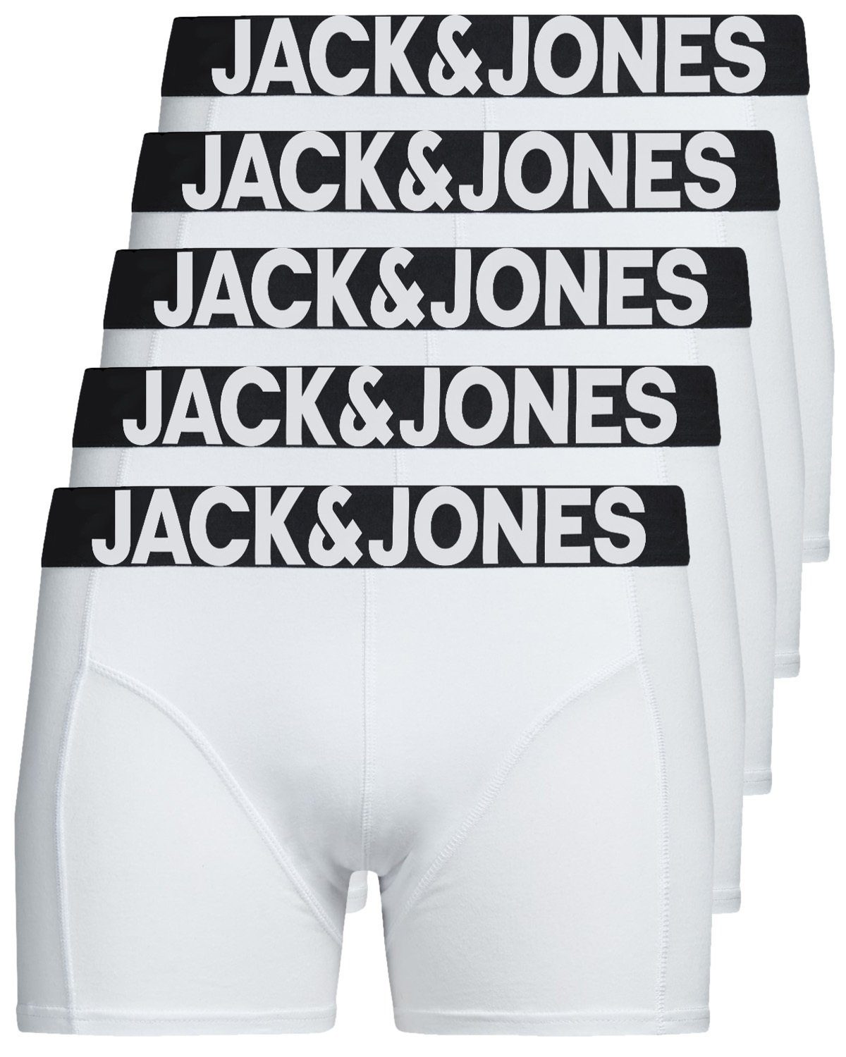 Jack & Jones Boxershorts Solid (5-St., 5er Pack) gute Passform durch elastische Baumwollqualität