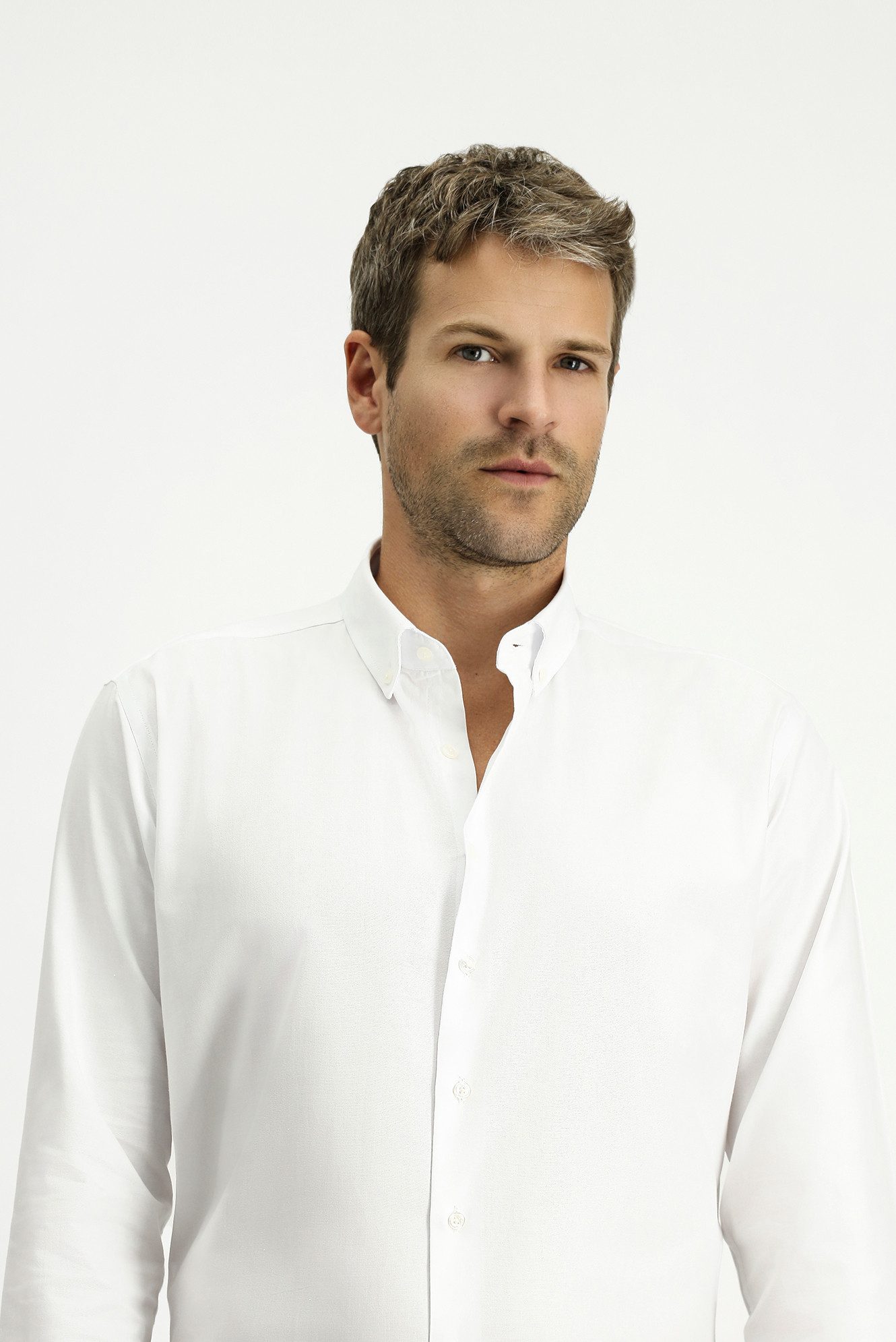 KIGILI Businesshemd Slim Fit Langärmeliges Baumwolle Oxford-Hemd günstig online kaufen