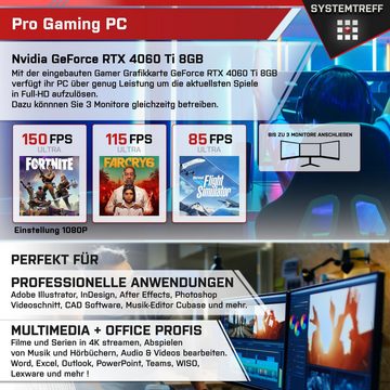 SYSTEMTREFF Gaming-PC-Komplettsystem (27", Intel Core i5 13600K, GeForce RTX 4060 Ti, 32 GB RAM, 1000 GB SSD, Windows 11, WLAN)