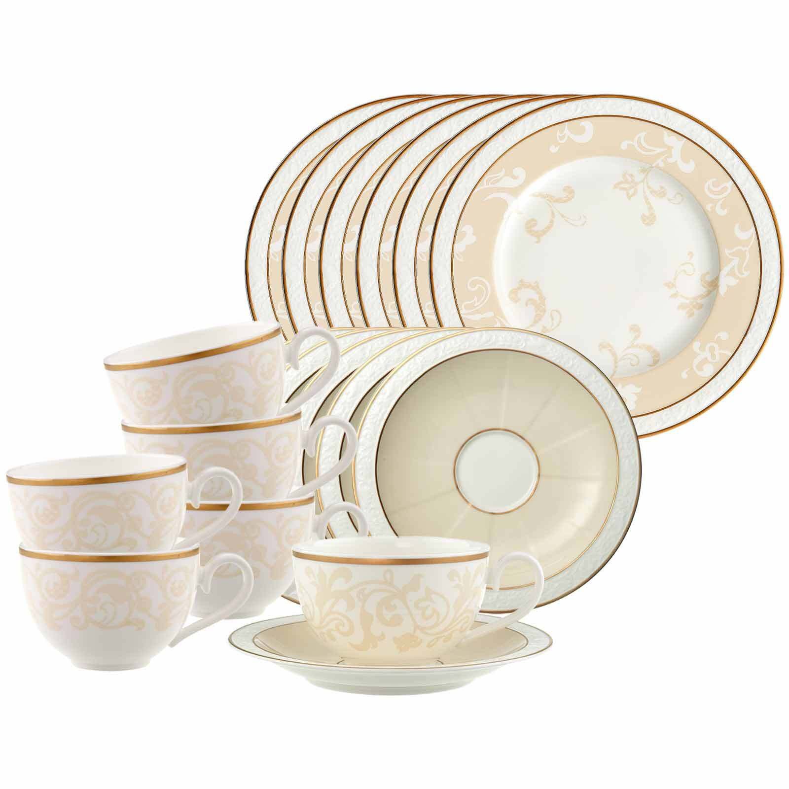 Villeroy & Boch Kombiservice Ivoire Kaffeeservice 18er Set (18-tlg), Porzellan