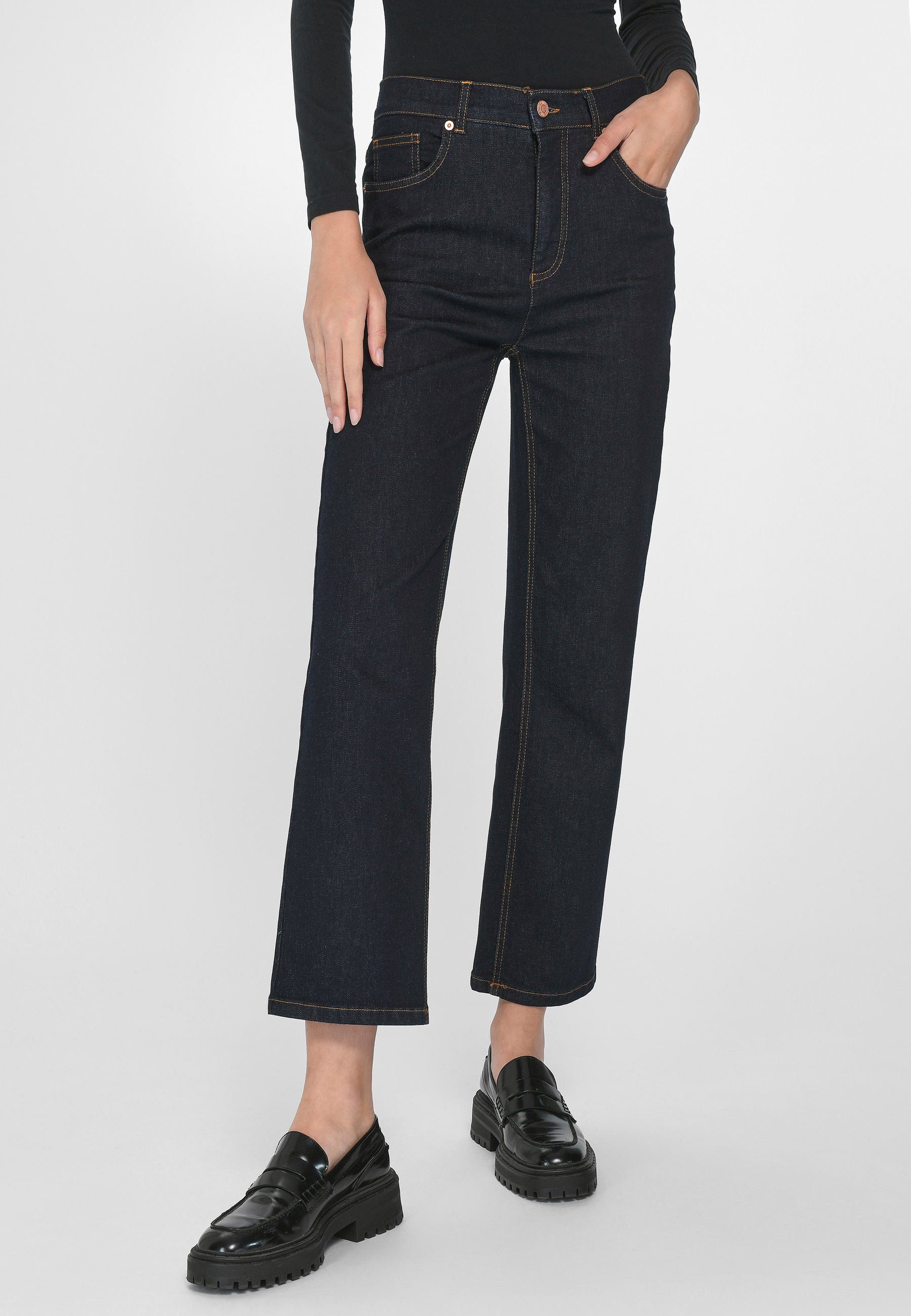 London 5-Pocket-Jeans dunkelblau Design mit modernem Cotton WALL