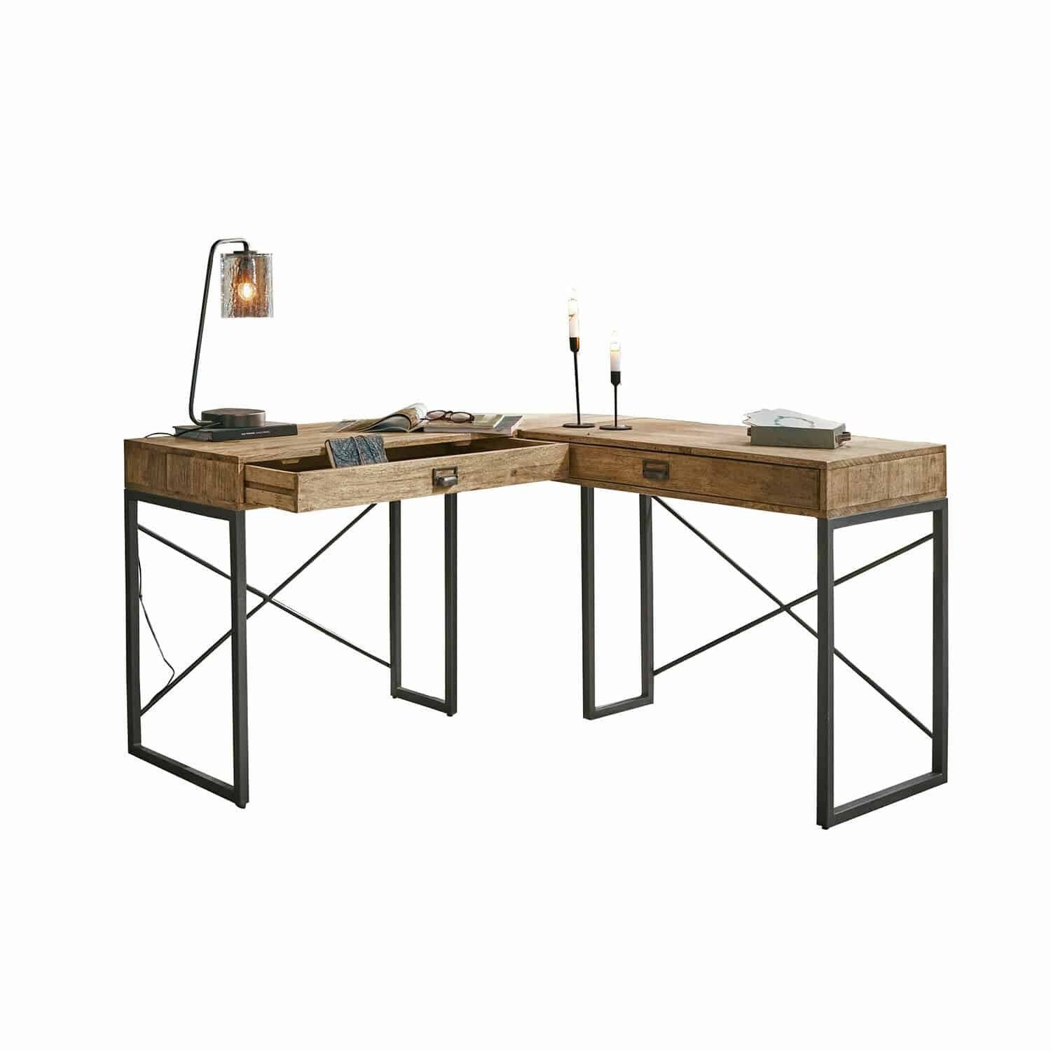 Mirabeau Schreibtisch Schreibtisch Lemuel antikbraun/schwarz