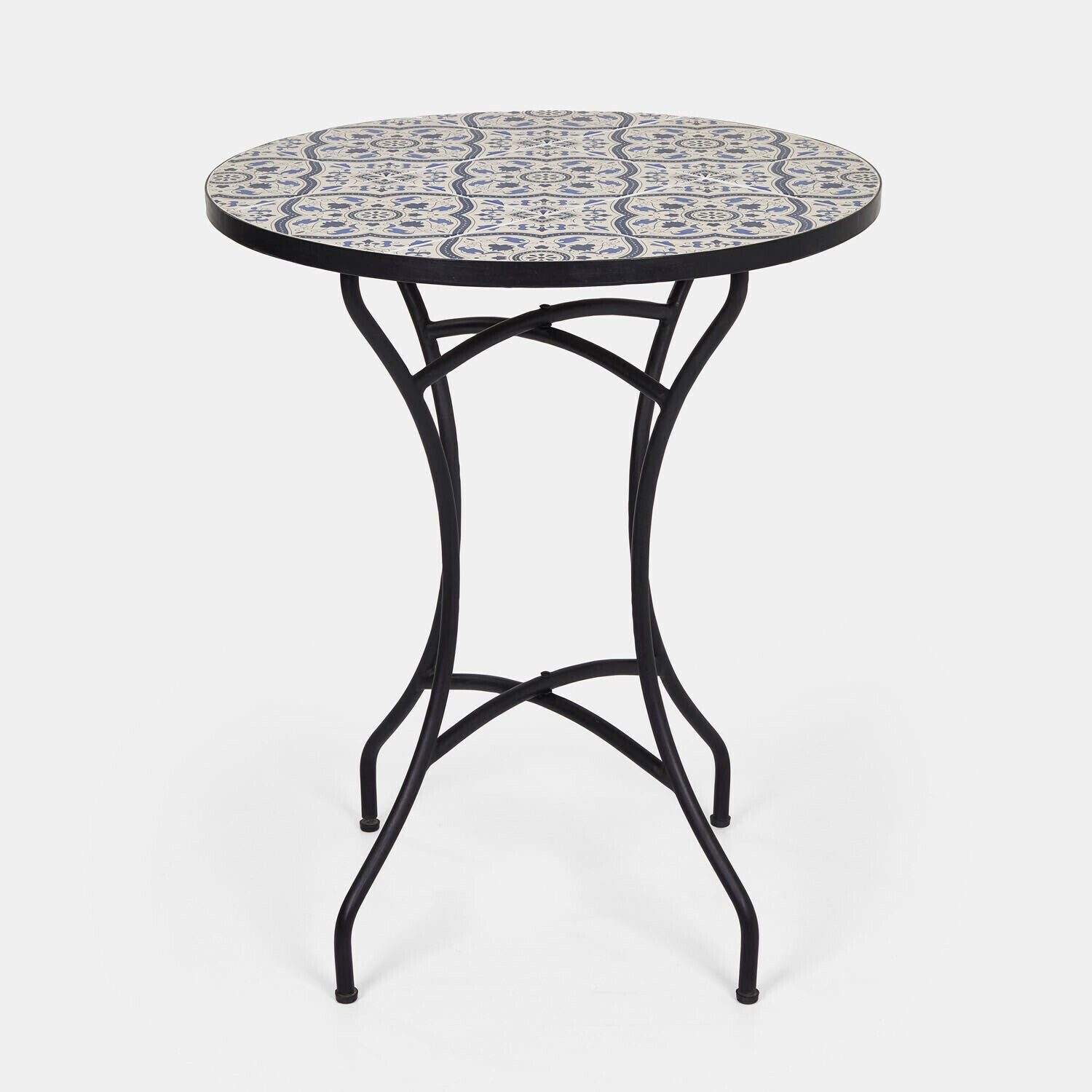 Mirabeau Gartentisch Tisch Giulessa schwarz/weiß/blau