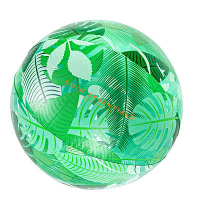 Swim Essentials Badespielzeug Wasserball Tropical Ø 51 cm Beachball PVC grün weiß Spaß Baden Kinder