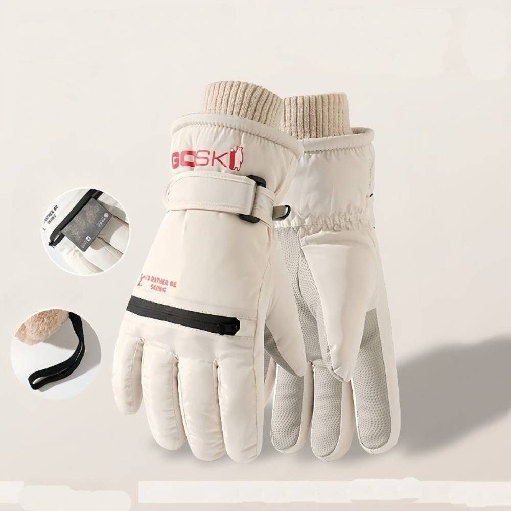Blusmart Skihandschuhe Winter-Skihandschuhe mit Reißverschlusstasche (Winddichte und warme Touchscreen-Handschuhe, Wasserdichtes Fleecefutter) Für Skifahren, Radfahren und andere Outdoor-Sportarten
