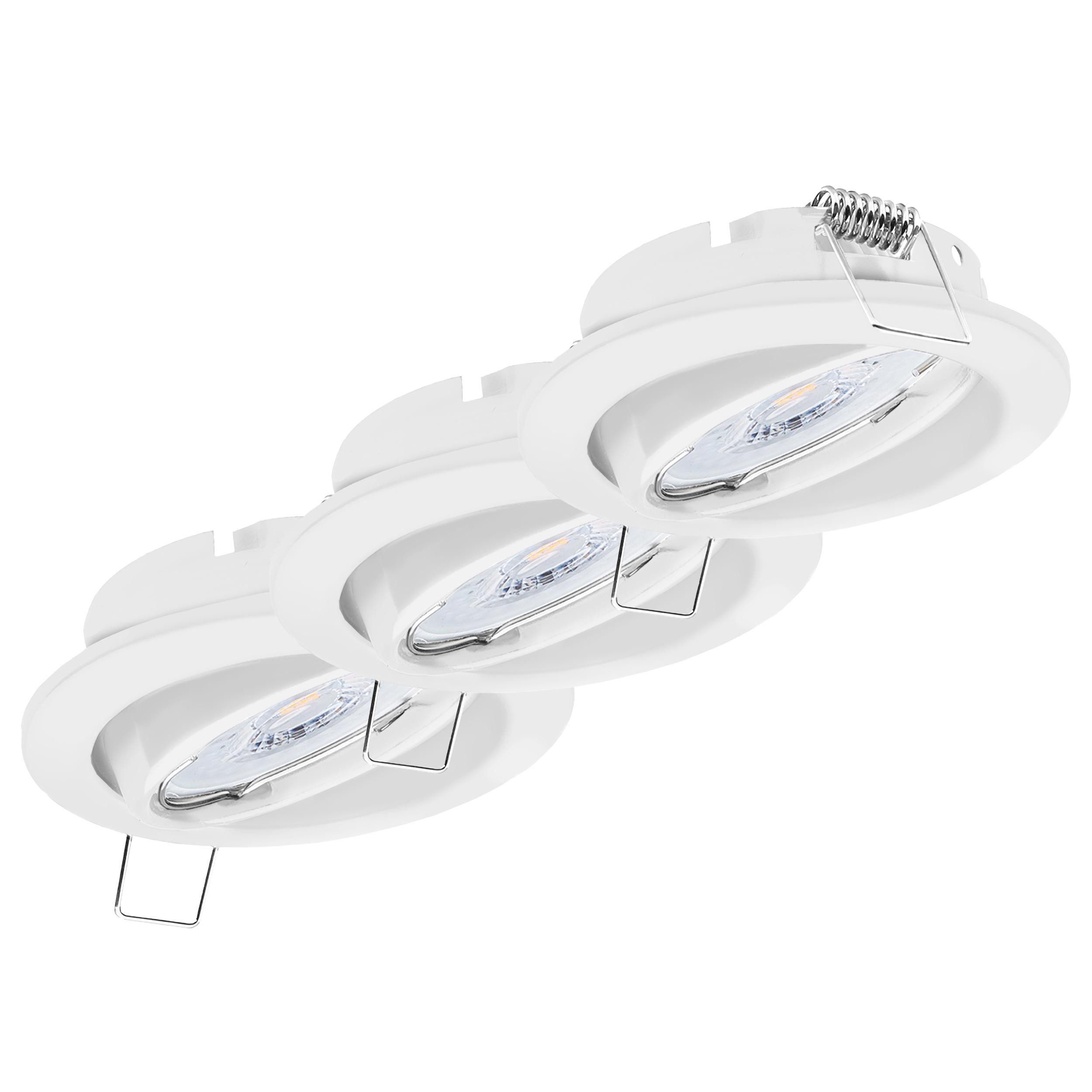 Oktaplex lighting LED Einbaustrahler Dijon Deckenstrahler weiß, inklusive Leuchtmittel, warmweiß, 3000K 345lm 1,9W Deckenspot 230V