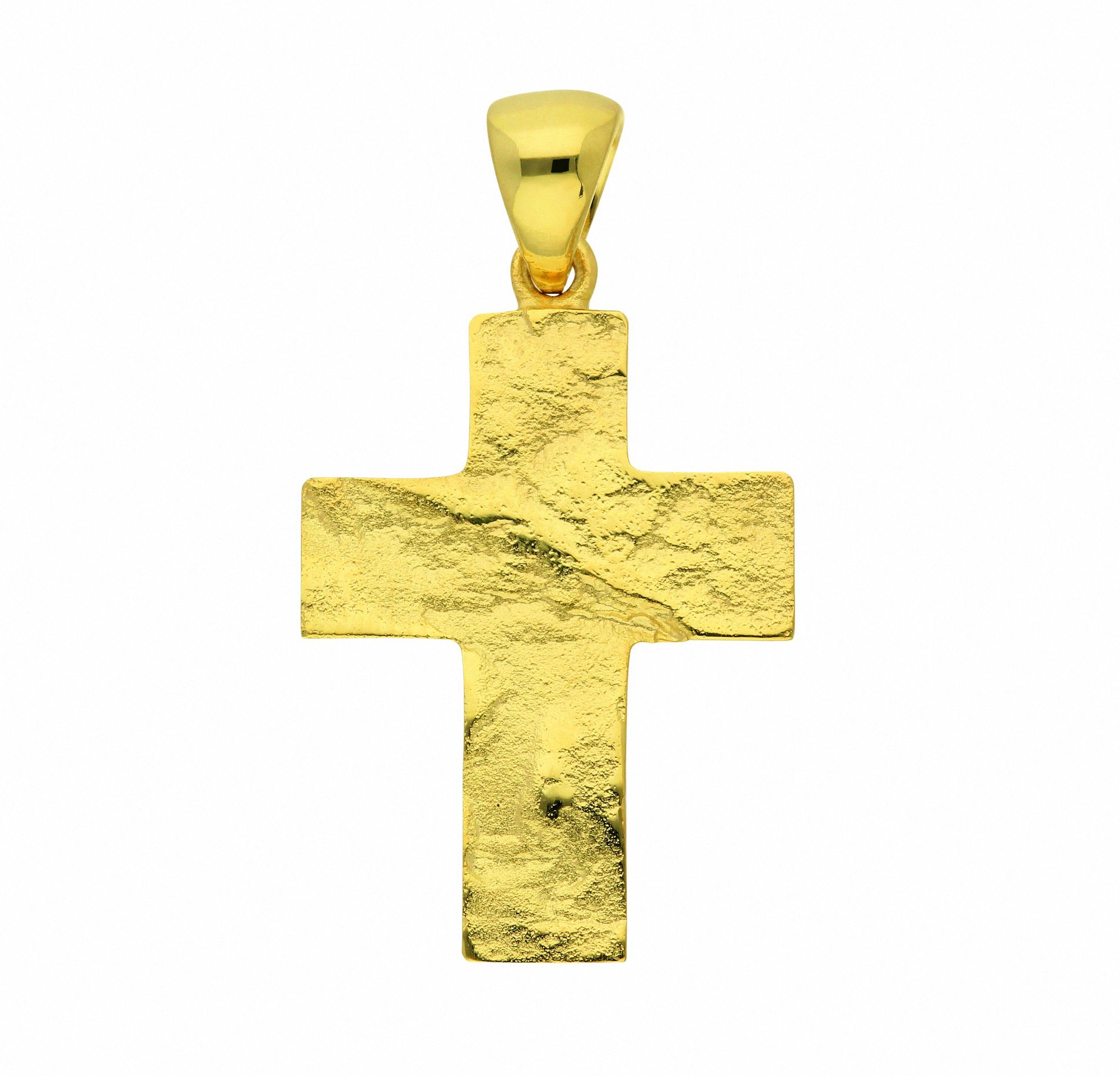 Valentinstagsgeschenk Adelia ́s Kettenanhänger Damen & Herren 333 Gold Kreuz Anhänger, Goldschmuck für Damen & Herren, goldfarben