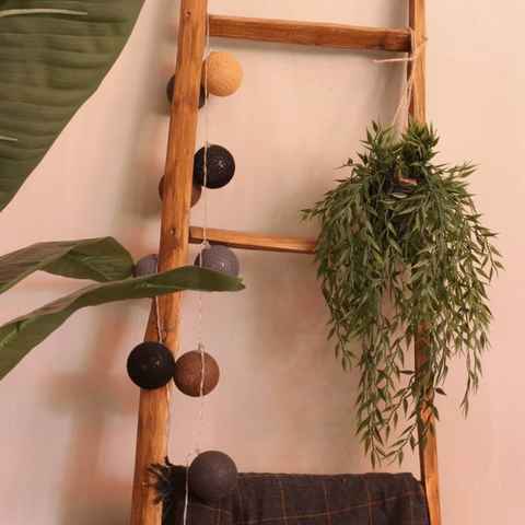 Kunstrasen Kunstpflanze Bambus Hängend in Topf 50 cm, Emerald, Höhe: 50 mm