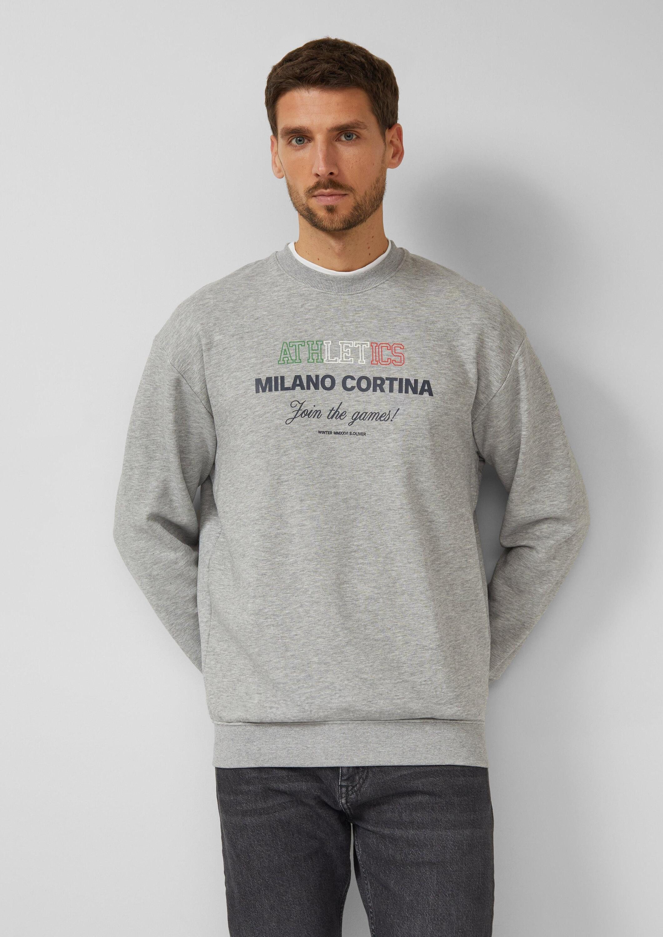 s.Oliver Sweatshirt Sweatshirt Weiches Sweatshirt mit Artwork im Relaxed Fit, Wintersport-Kollektion
