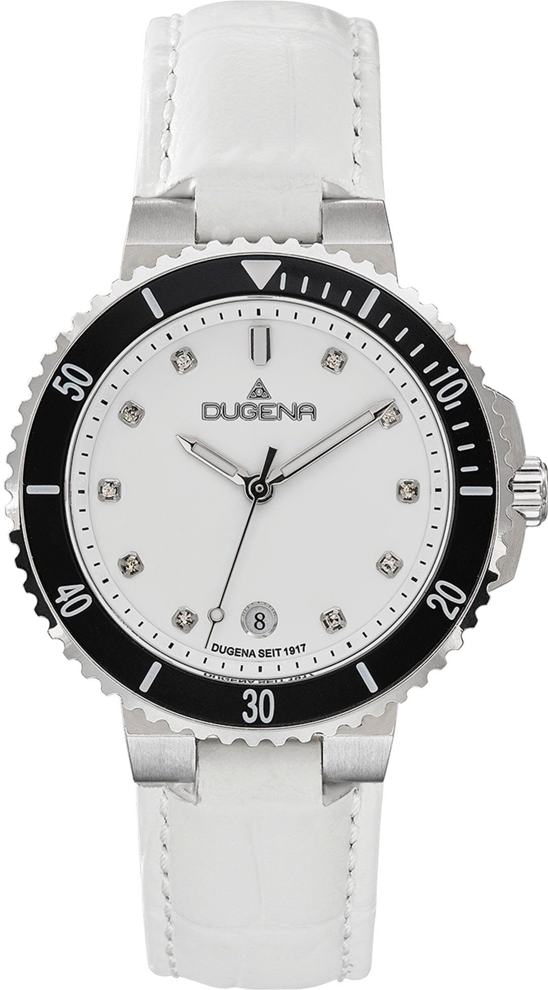 Dugena Quarzuhr Lady Diver, 4461099, Armbanduhr, Damenuhr, Datum, Leuchtzeiger