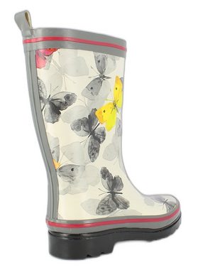 Beck Gummistiefel Schmetterling, Damen- Gummistiefel (wasserdicht, für trockene Füße bei Regenwetter) weicher flexibler Naturkautschuk, herausnehmbare Innensohle