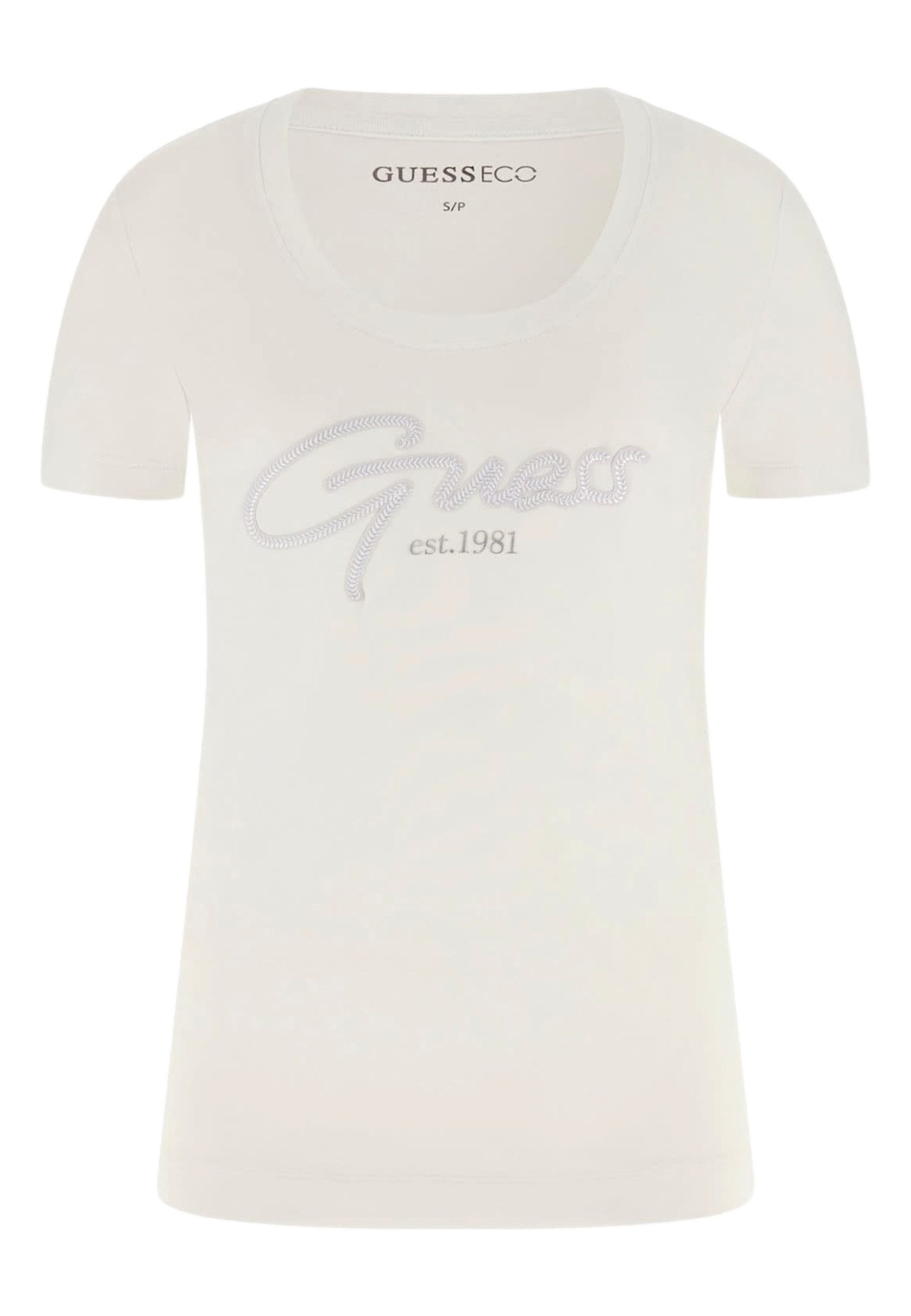 Guess T-Shirt T-Shirt GUESS SCRIPT Kurzarmshirt (1-tlg., 1)