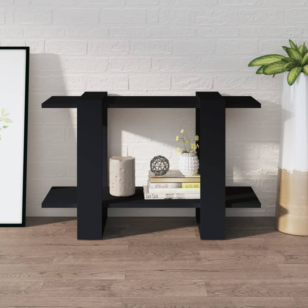 vidaXL Bücherregal Bücherregal/Raumteiler Schwarz 80x30x51 cm, günstig online kaufen