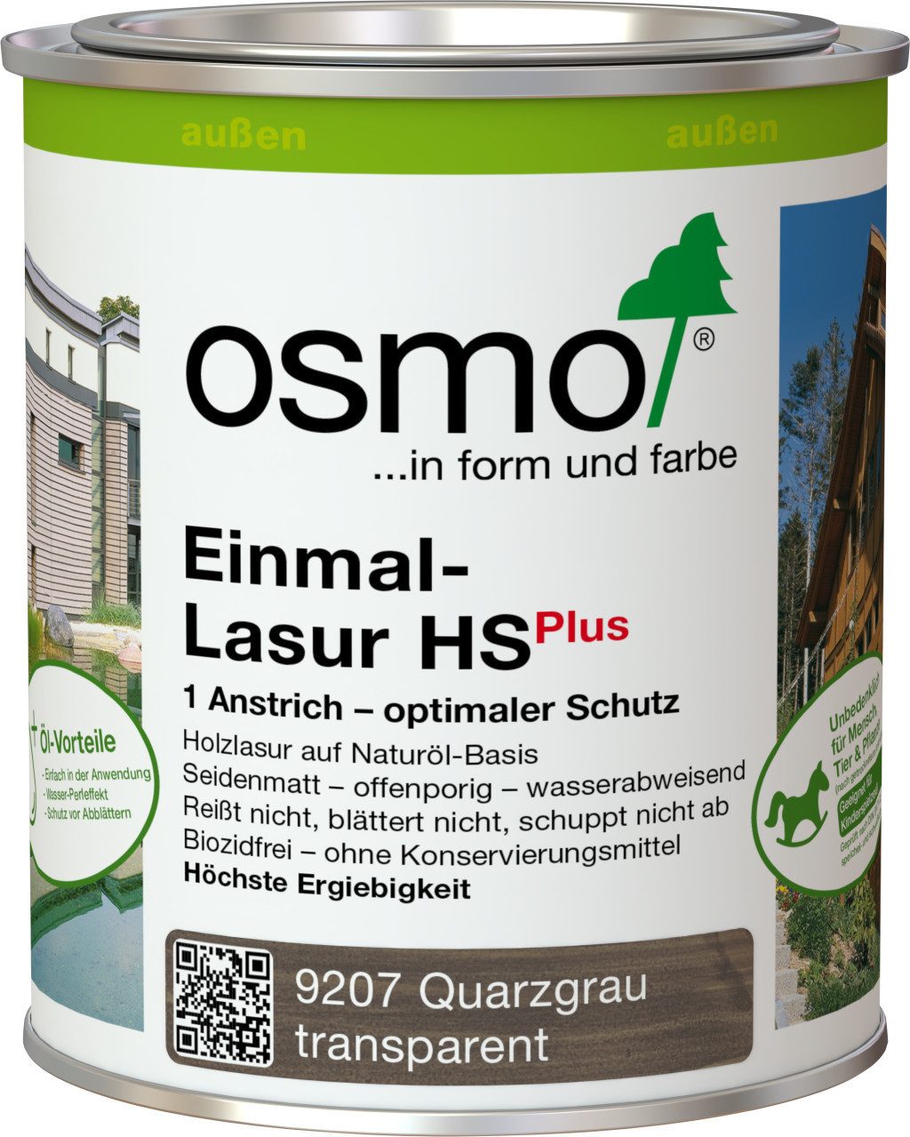 Osmo Lasur Osmo Einmal-Lasur HS Plus 750 ml quarzgrau