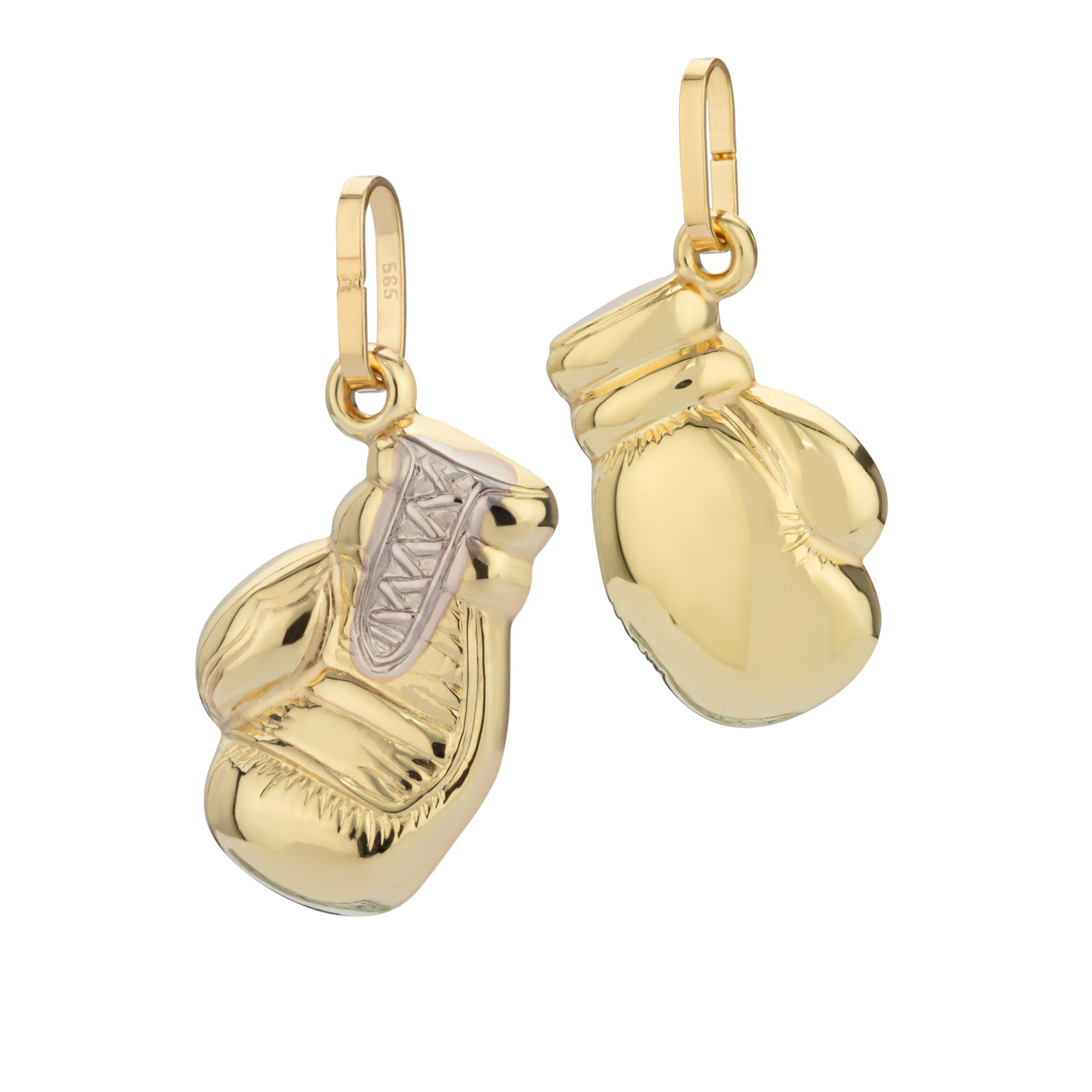 NKlaus Kettenanhänger Kettenanhänger Boxhandschuhe 585 Gelb Gold 14 Kara (1 günstig online kaufen
