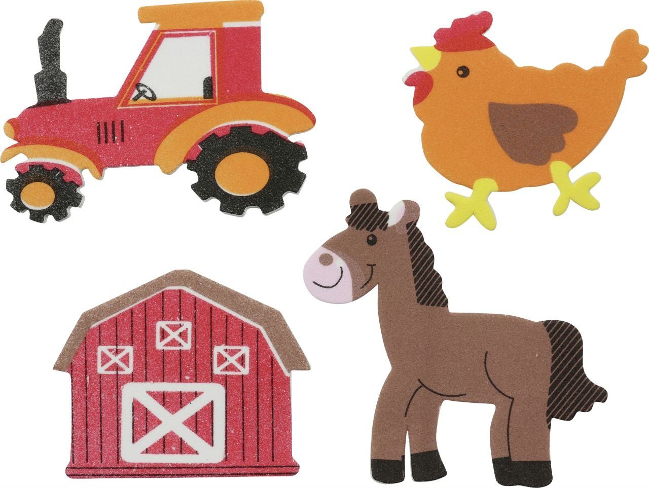 Glorex Moosgummi Glorex Moosgummi Sticker Bauernhof selbstklebend