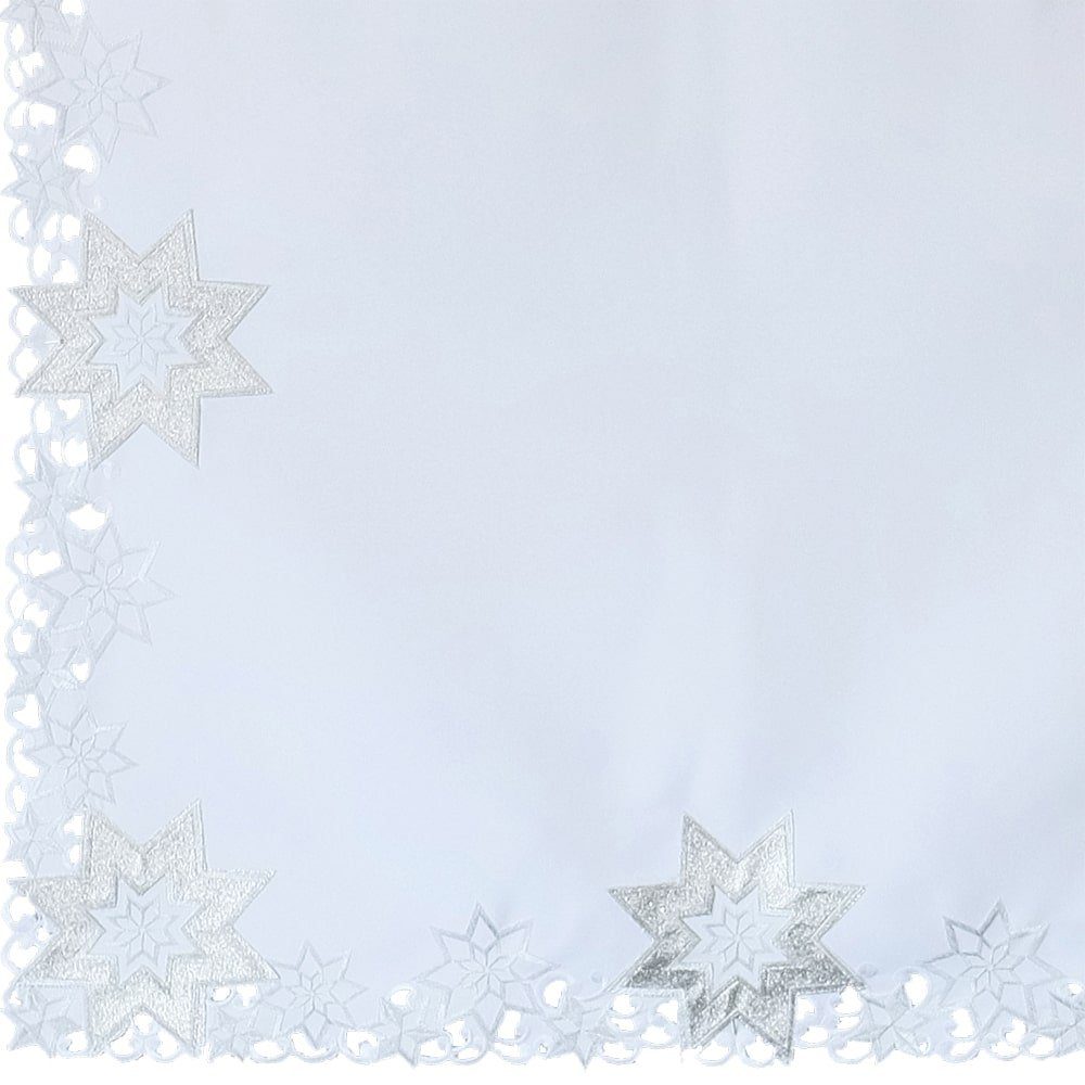 matches21 HOME & HOBBY Tischdecke Tischdecke MALIA Sterne Stick Weihnachten günstig online kaufen