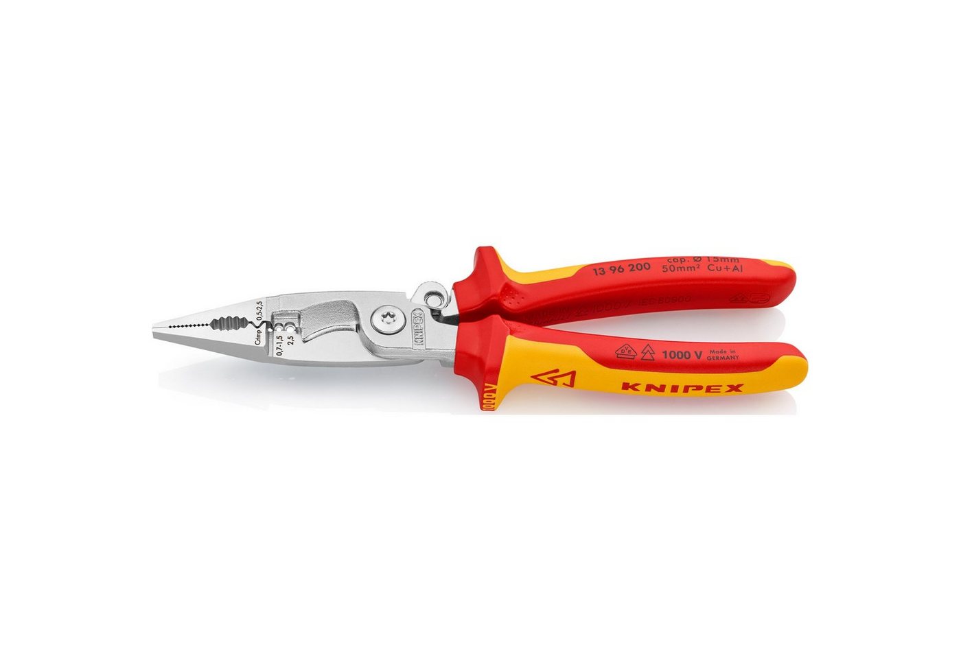 Thumbnail - Knipex Greifzange KNIPEX Elektro-Installationszange VDE 13 96 200
