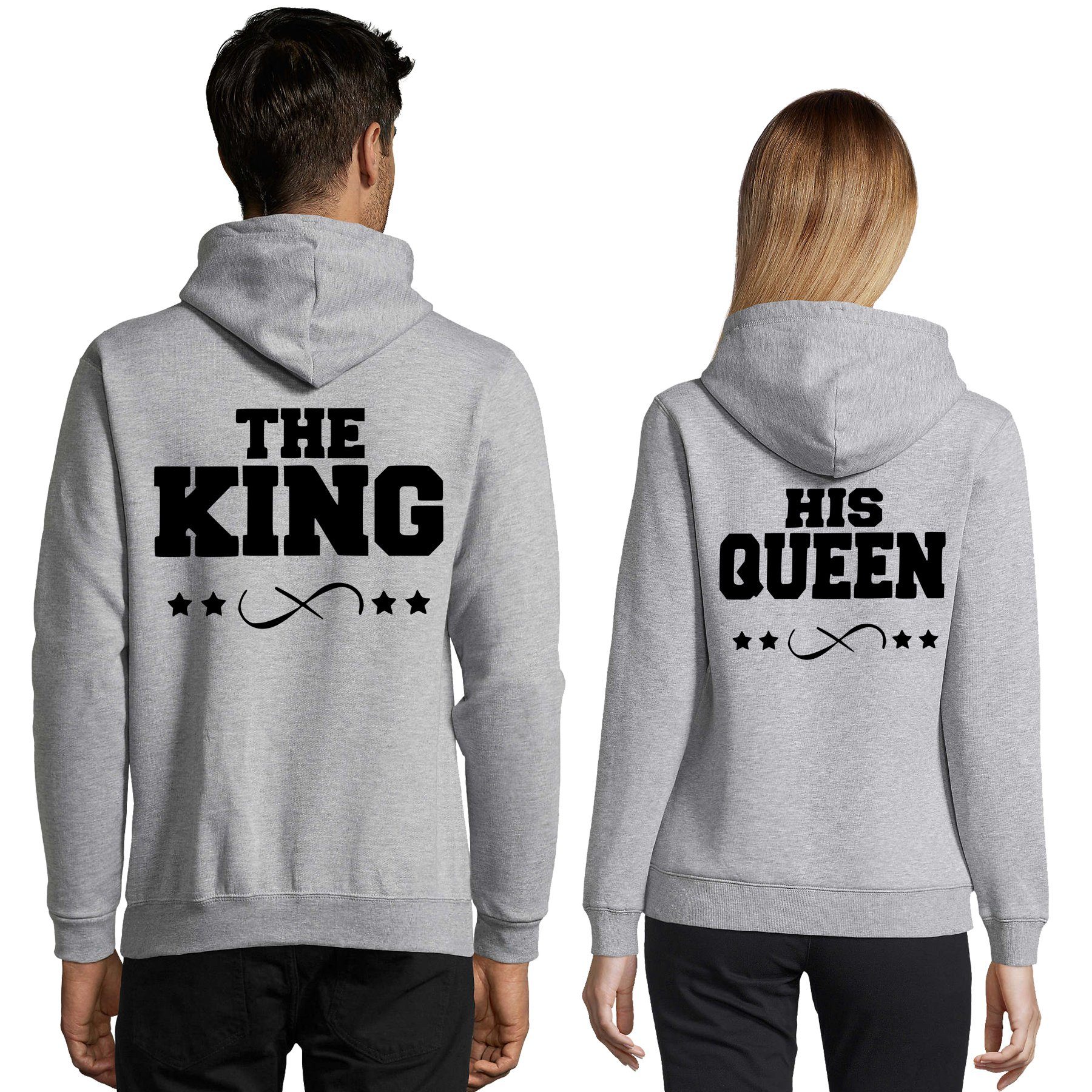 Hoodie Unisex Paar Pärchen Pullover The King His Queen Valentin Bff Friends