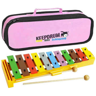 SONOR Tenor-Alt-Xylophon Sonor GS Xylophon Glockenspiel für Kinder mit Tasche Pink