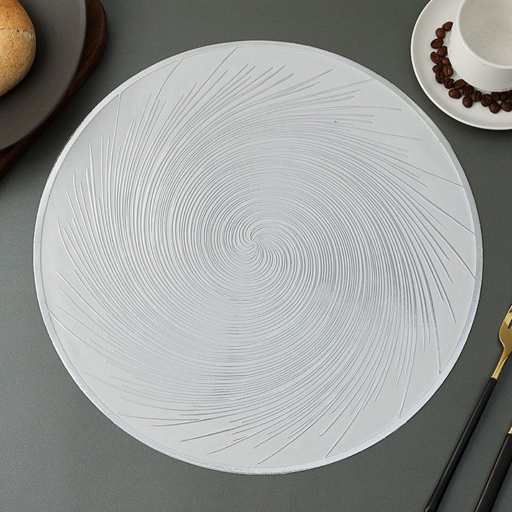 XDeer Platzset 4 stück Tischset, Platzset Rund,Tischsets Abwaschbar Hitzebeständige, Tischmatten 38 * 38 cm Esstisch Zubehör