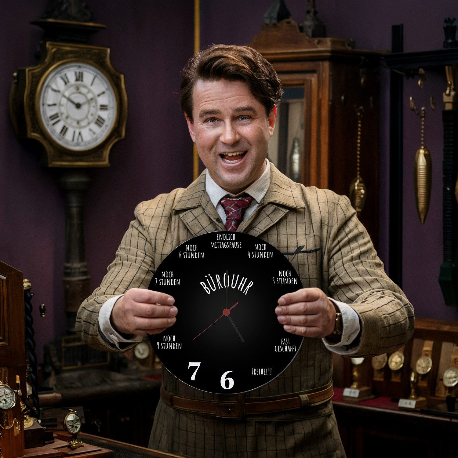 speecheese Wanduhr Bürouhr mit Feierabend Countdown günstig online kaufen