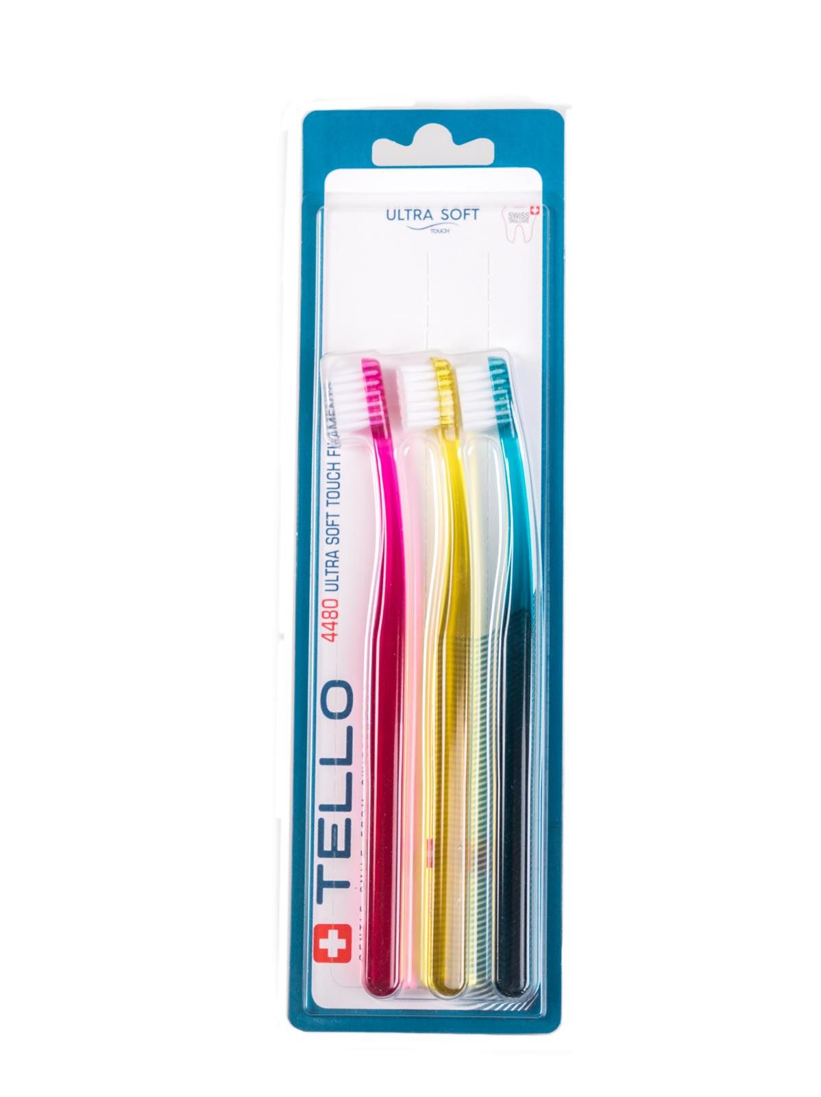 Tello GmbH Zahnbürste TELLO Brush Ultra Soft 4480 Kid TRIO - 3er Set Zahnbürsten